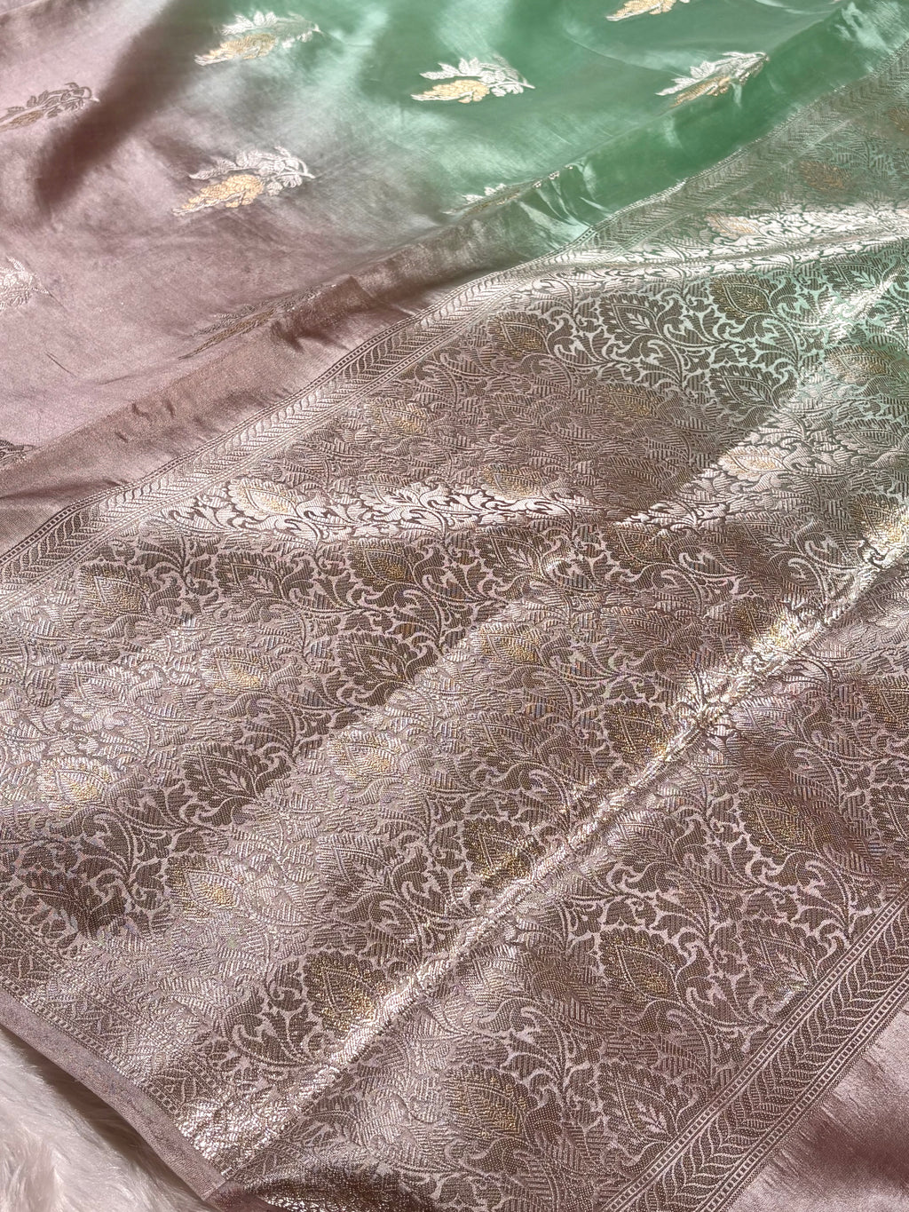 Pure Katan Silk Alfi Banarasi Saree