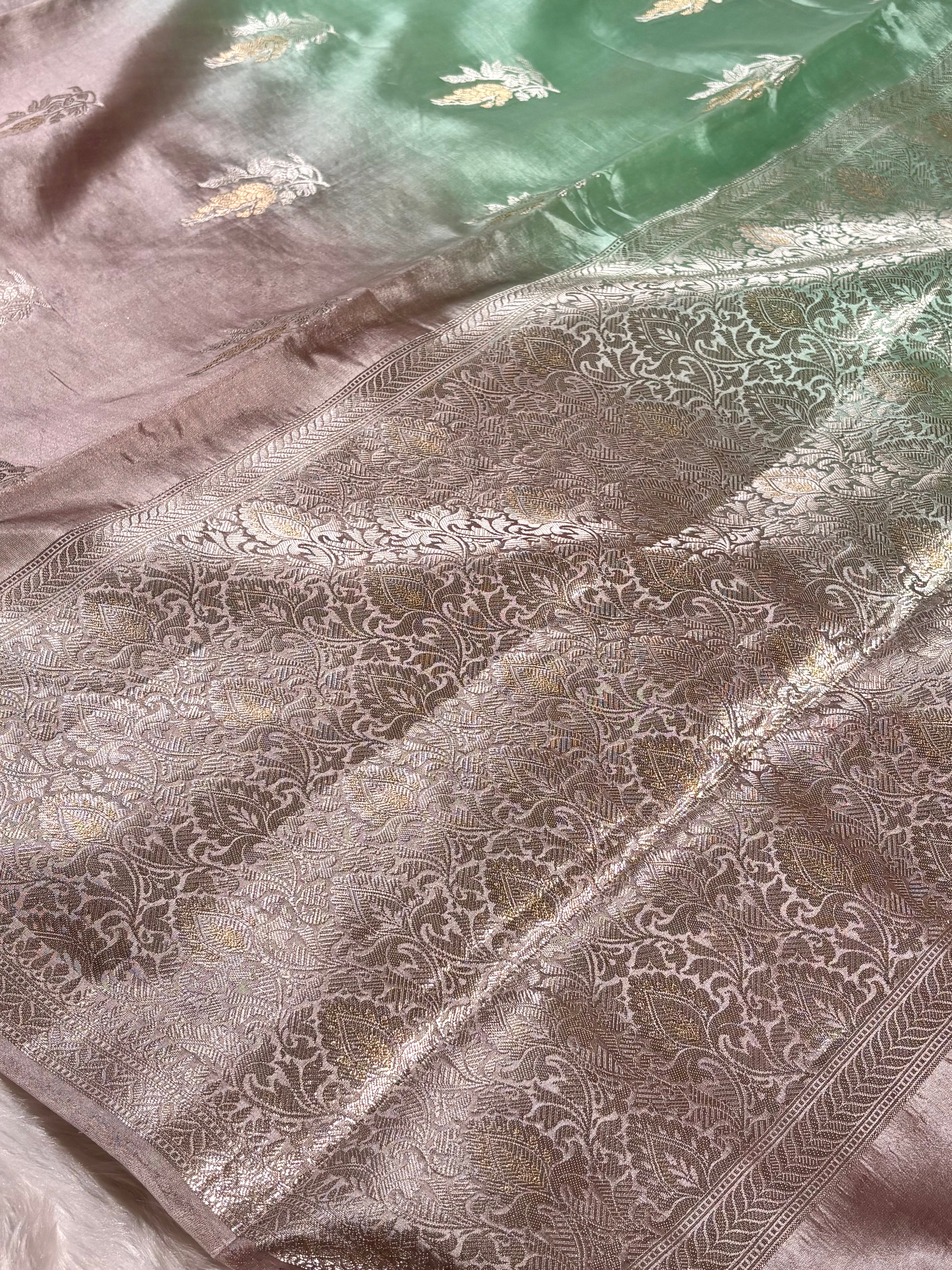 Pure Katan Silk Alfi Banarasi Saree