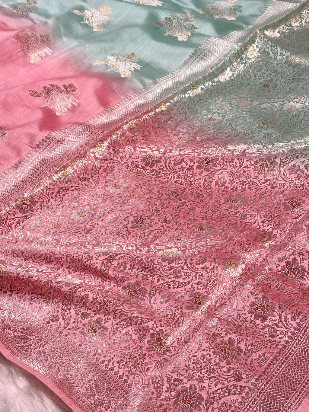 Pure Katan Silk Alfi Banarasi Saree