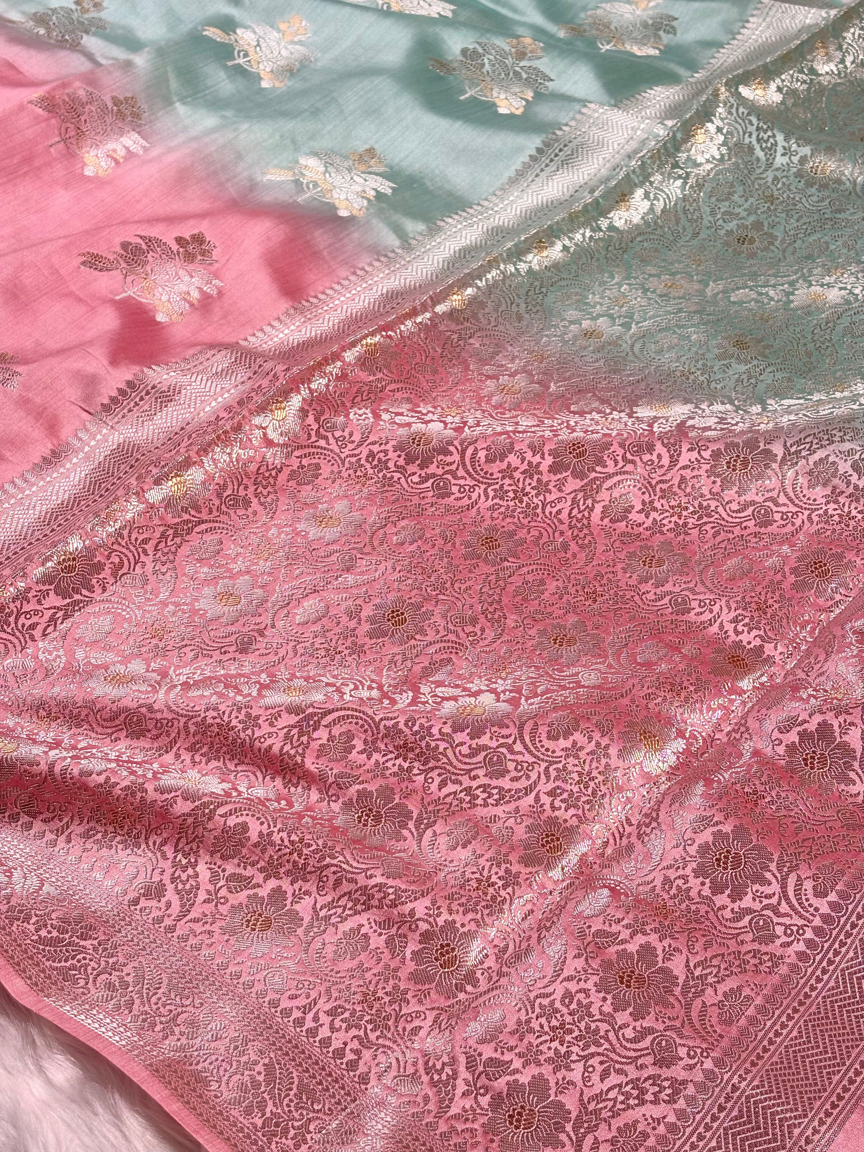 Pure Katan Silk Alfi Banarasi Saree