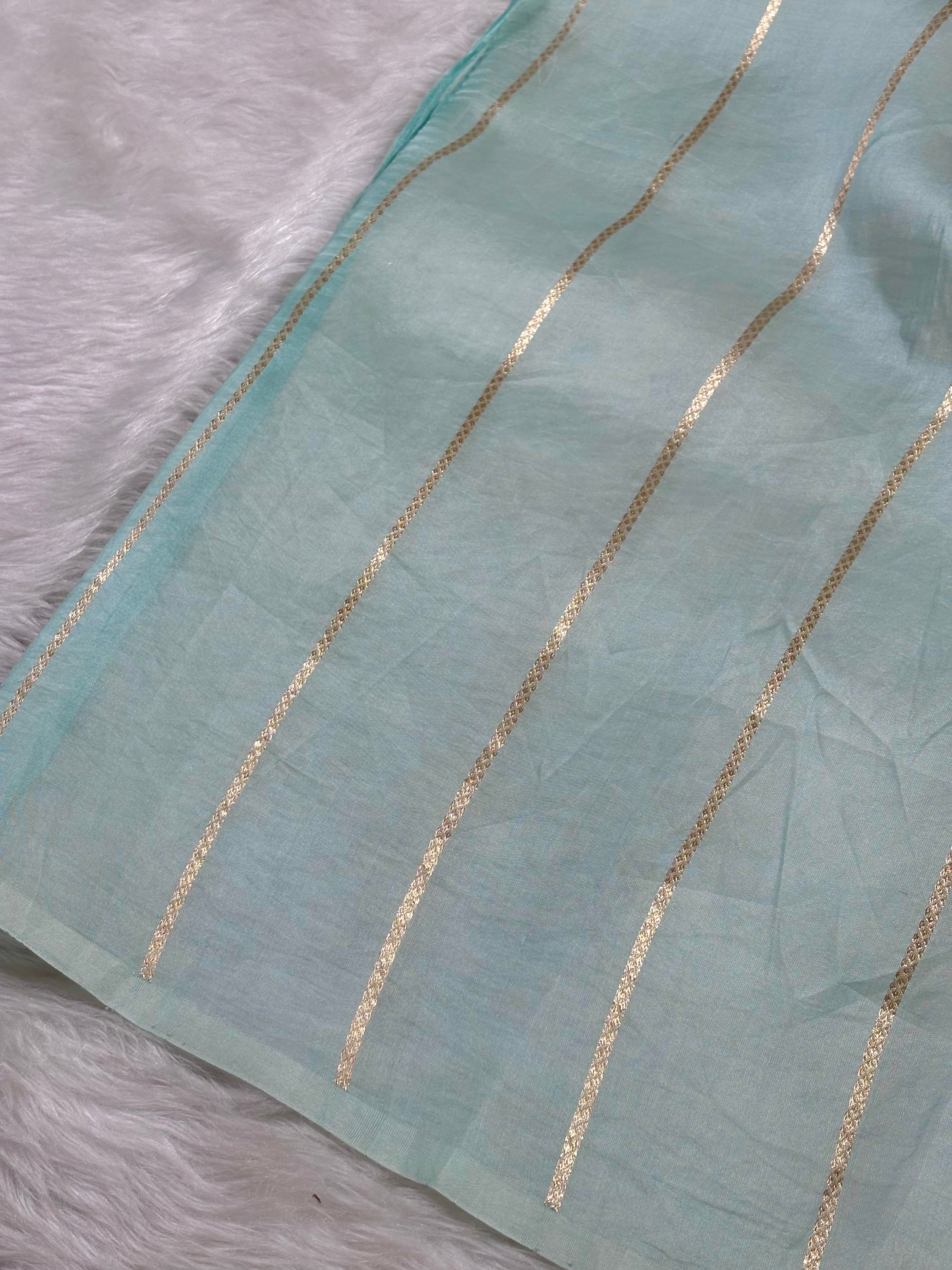 Pure Kora Organza Ombre Handloom Banarasi Saree