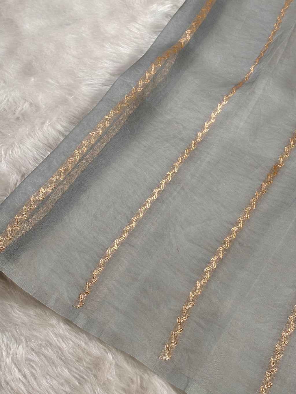Pure Kora Organza Ombre Handloom Banarsai Saree