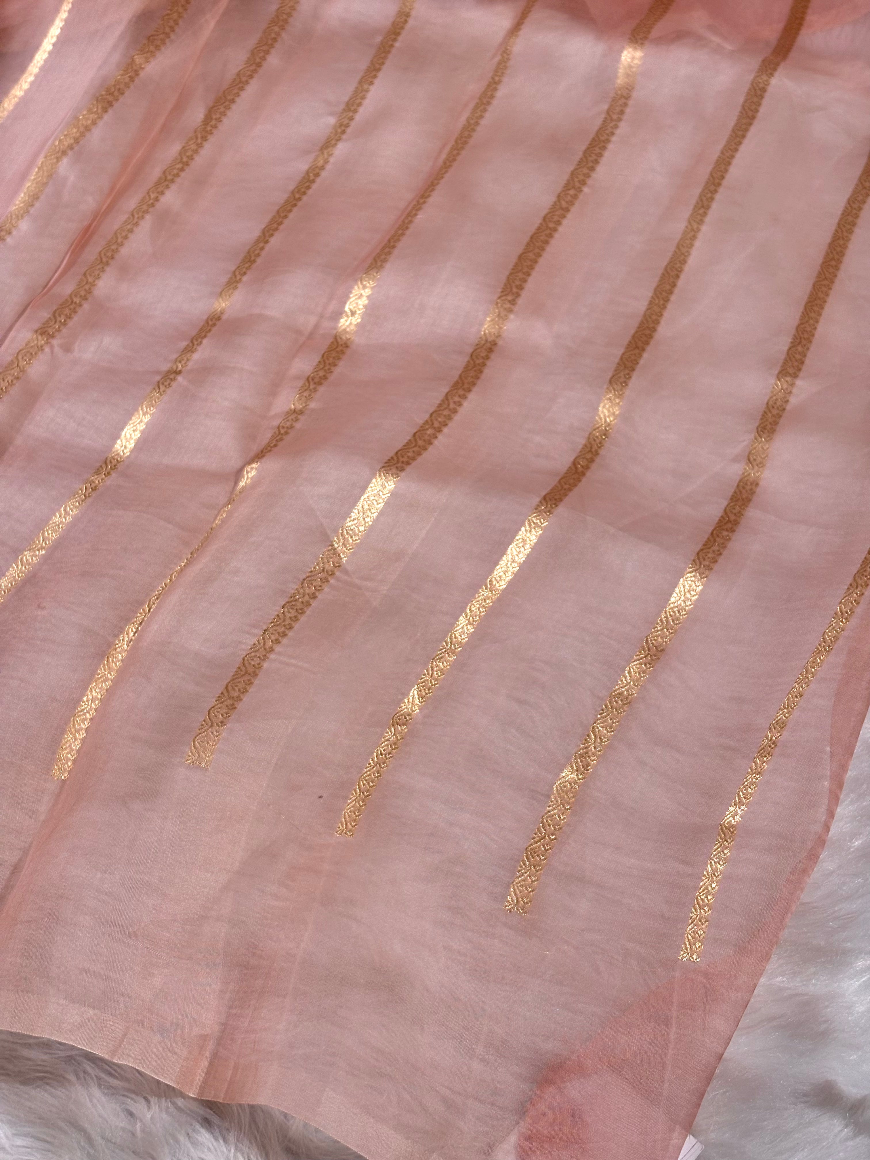Pure Kora Organza Handloom Banarasi Saree