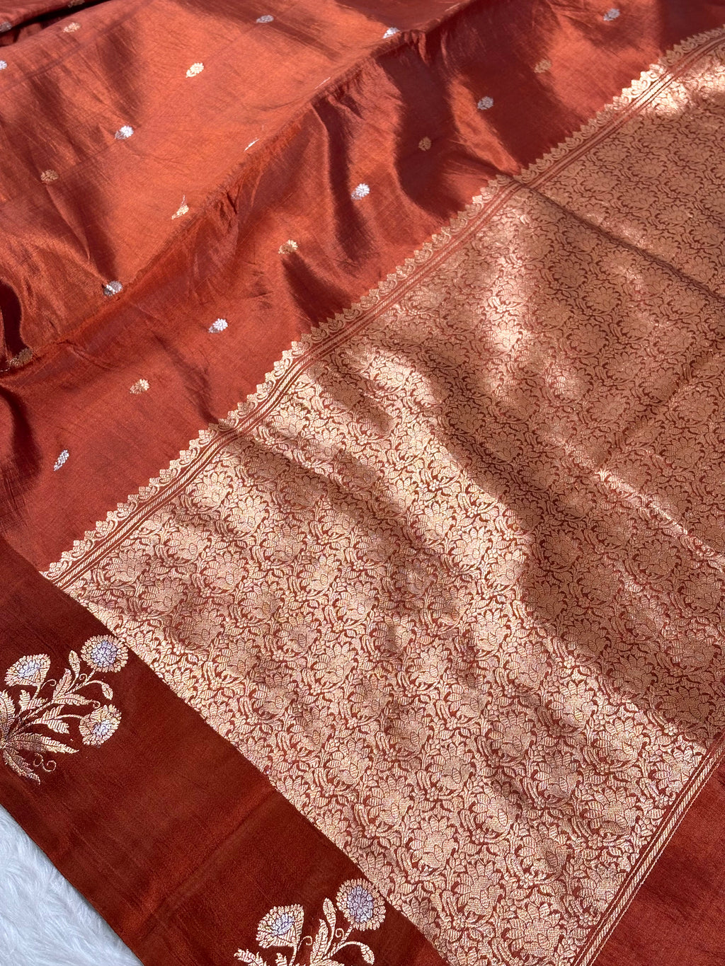 Pure Katan Silk Alfi Handloom Banarasi Saree