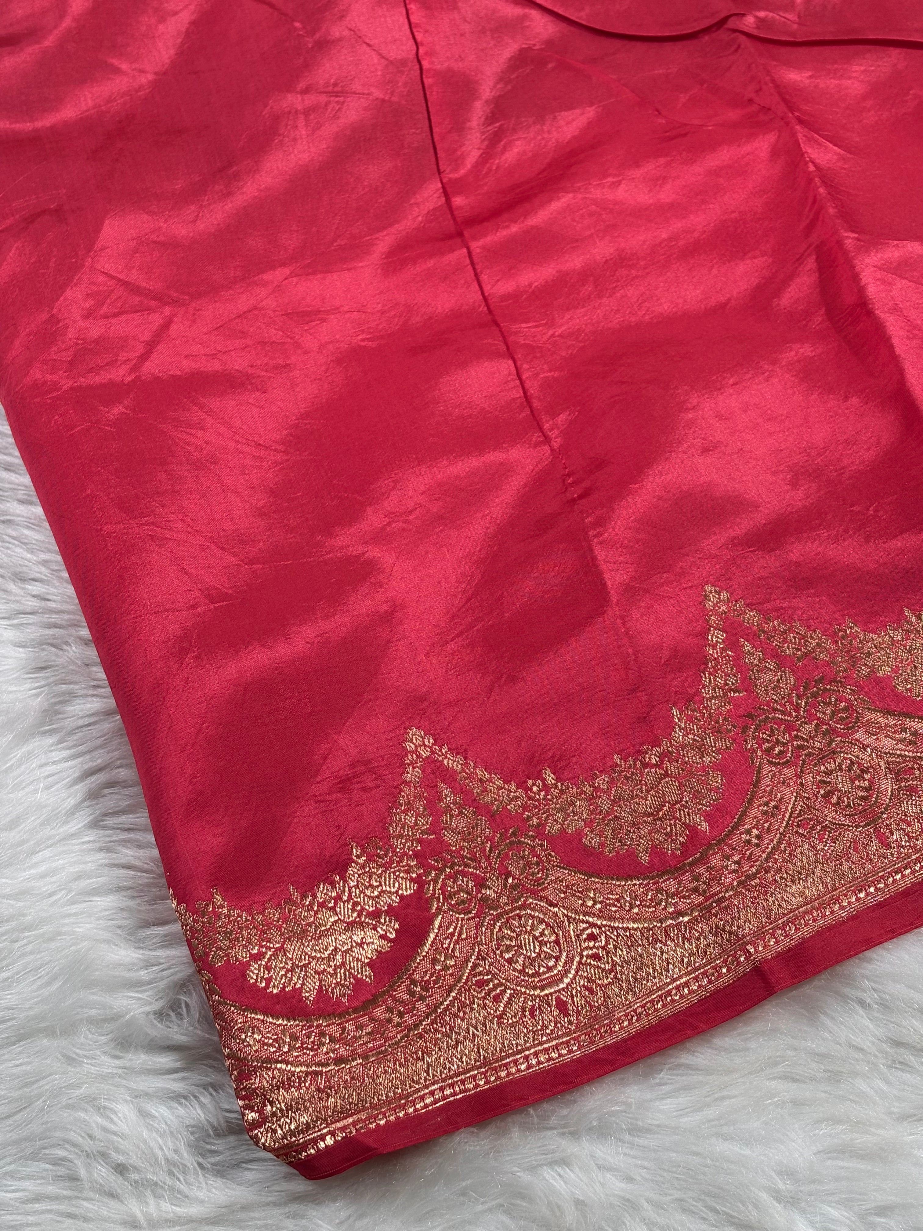 Pure Katan Silk Alfi Handloom Banarasi Saree