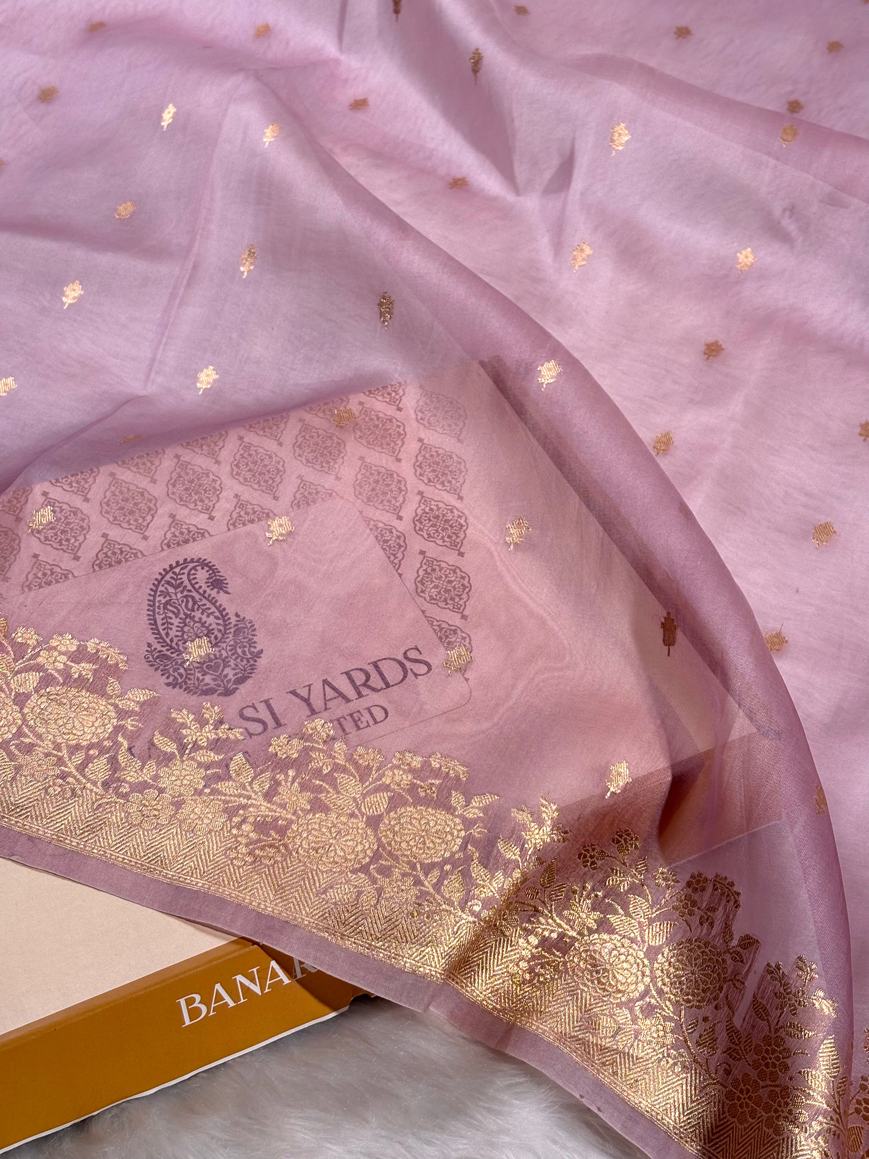 Pure Kora Organza Handloom Banarasi Saree