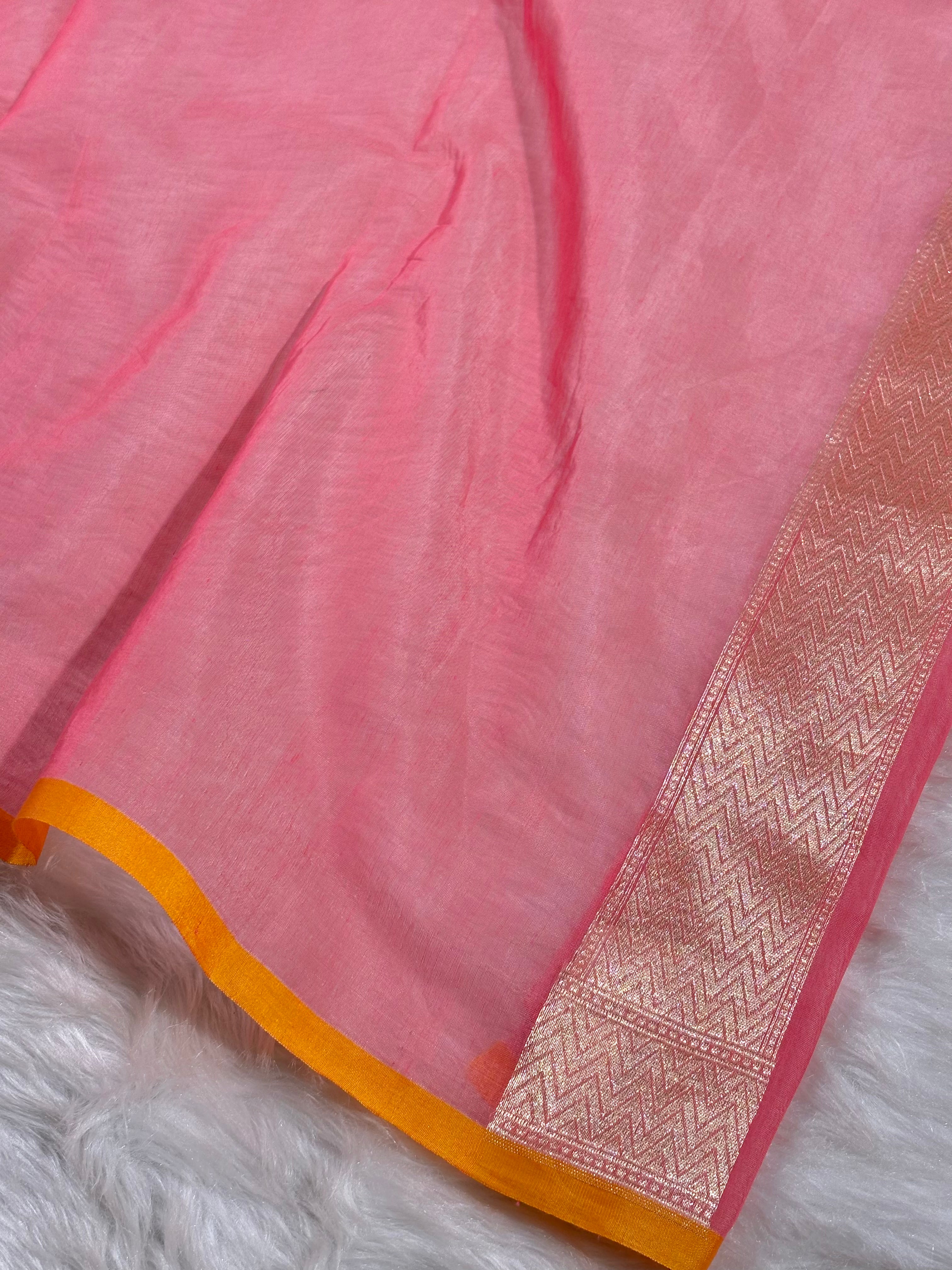 Pure Cotton Jamdani Banarasi Saree