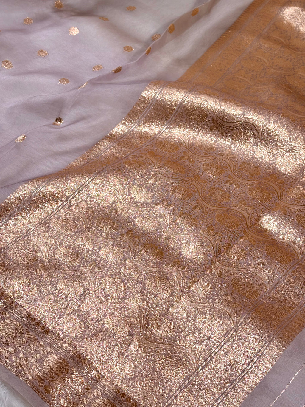Pure Kora Organza Handloom Banarasi Saree