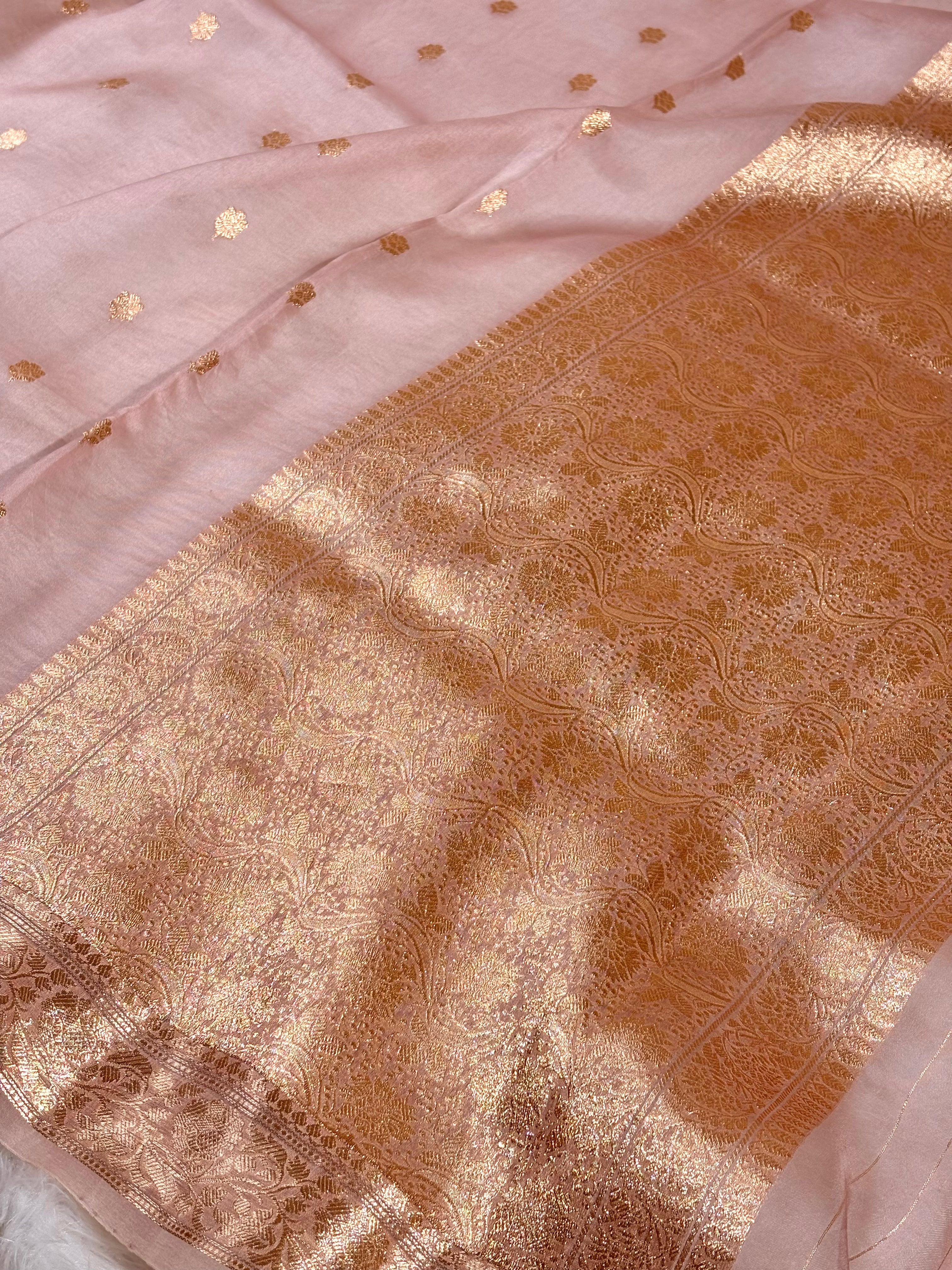 Pure Kora Organza Handloom Banarasi Saree
