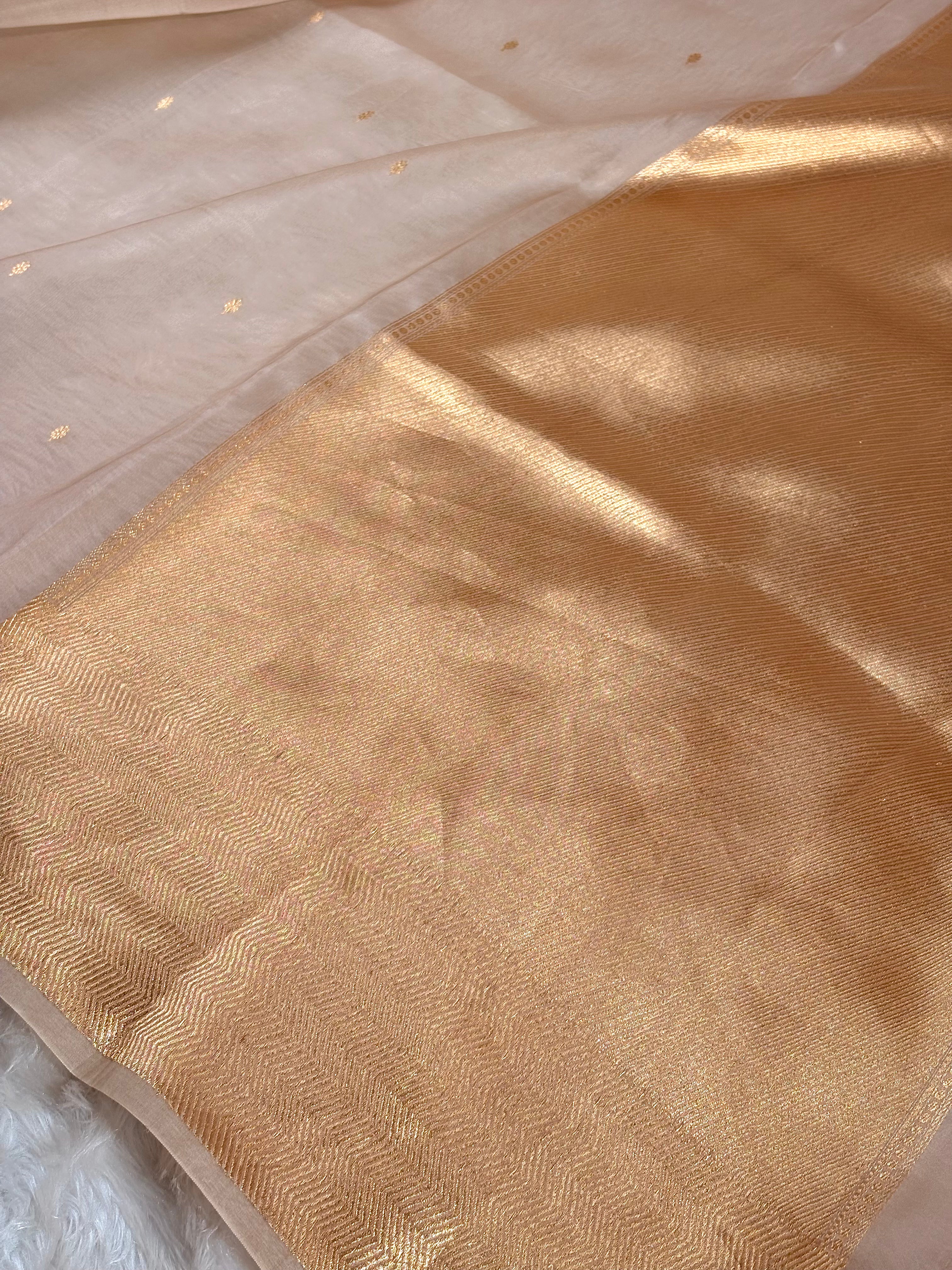 Pure Kora Organza Handloom Banarasi Saree