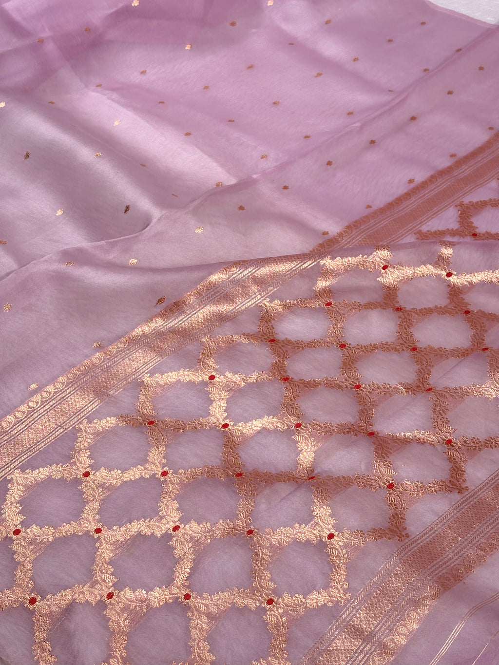 Pure Kora Organza Handloom Banarasi Saree