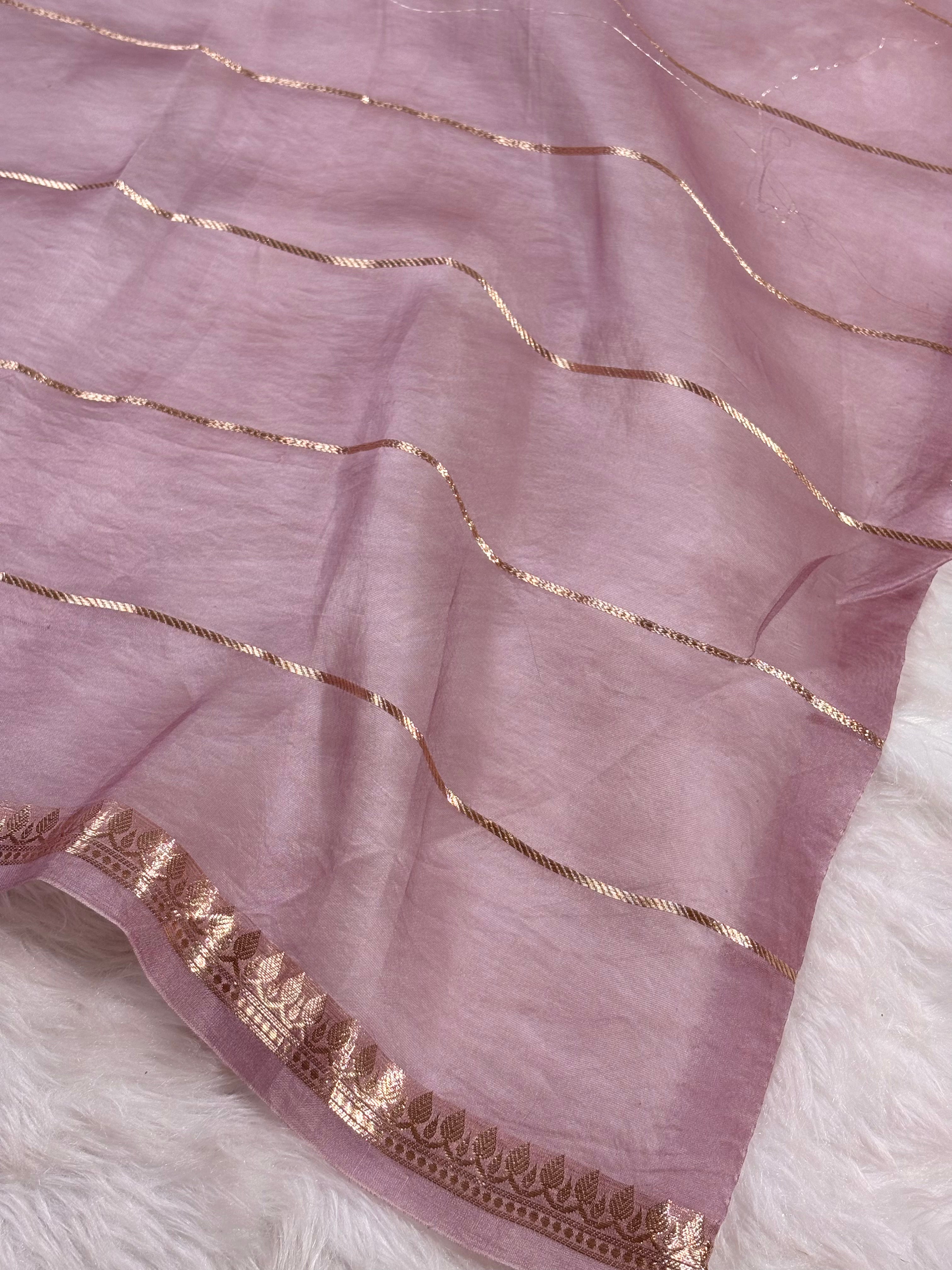 Pure Kora Organza Ombre Banarasi Saree
