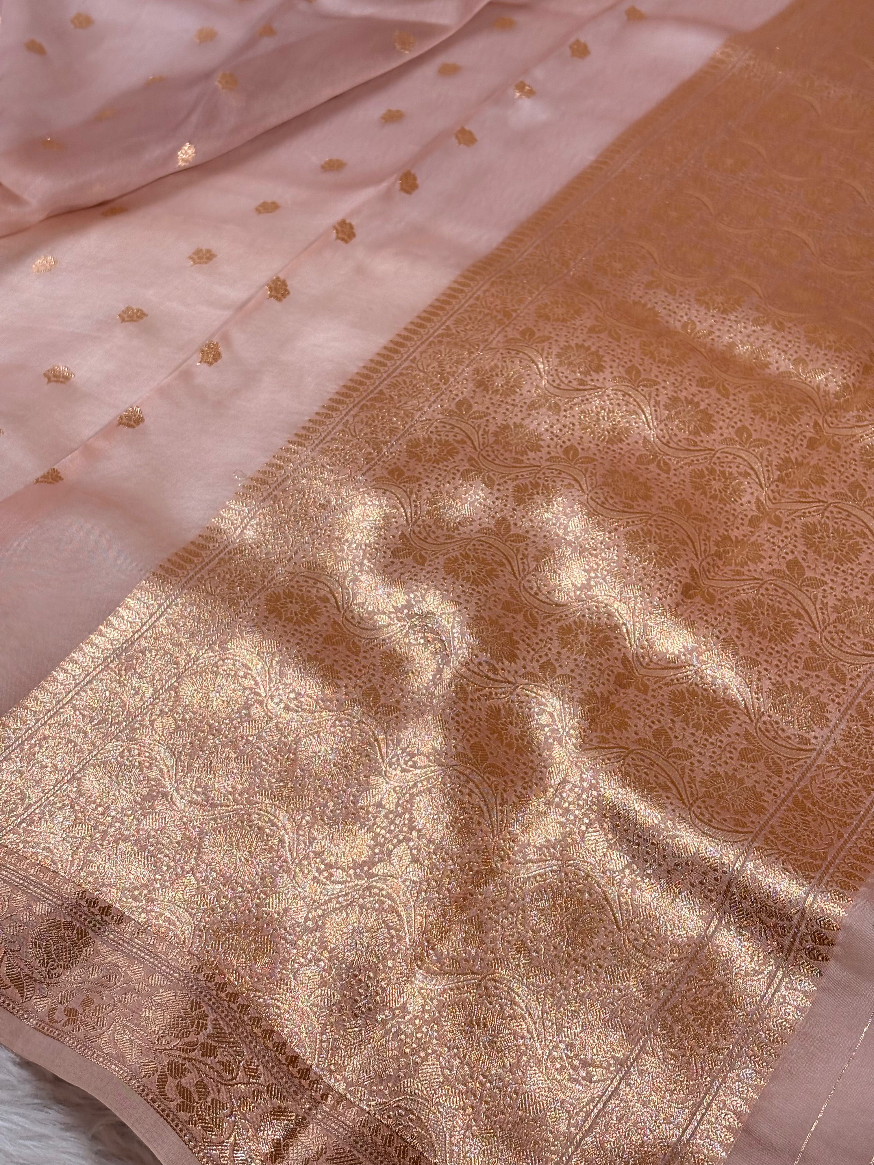 Pure Kora Organza Handloom Banarasi Saree