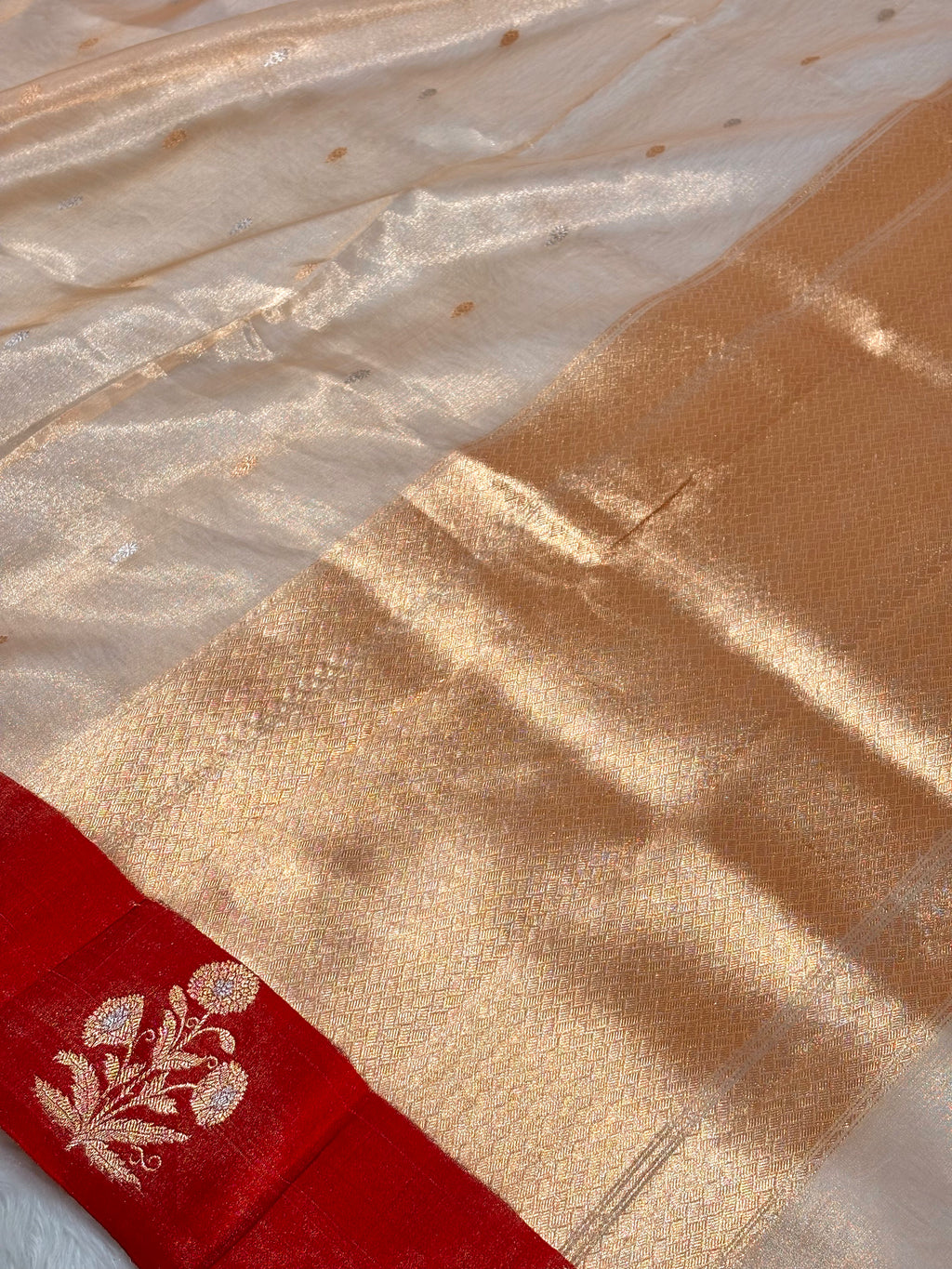 Pure Tishu Silk Alfi Handloom Banarasi Saree