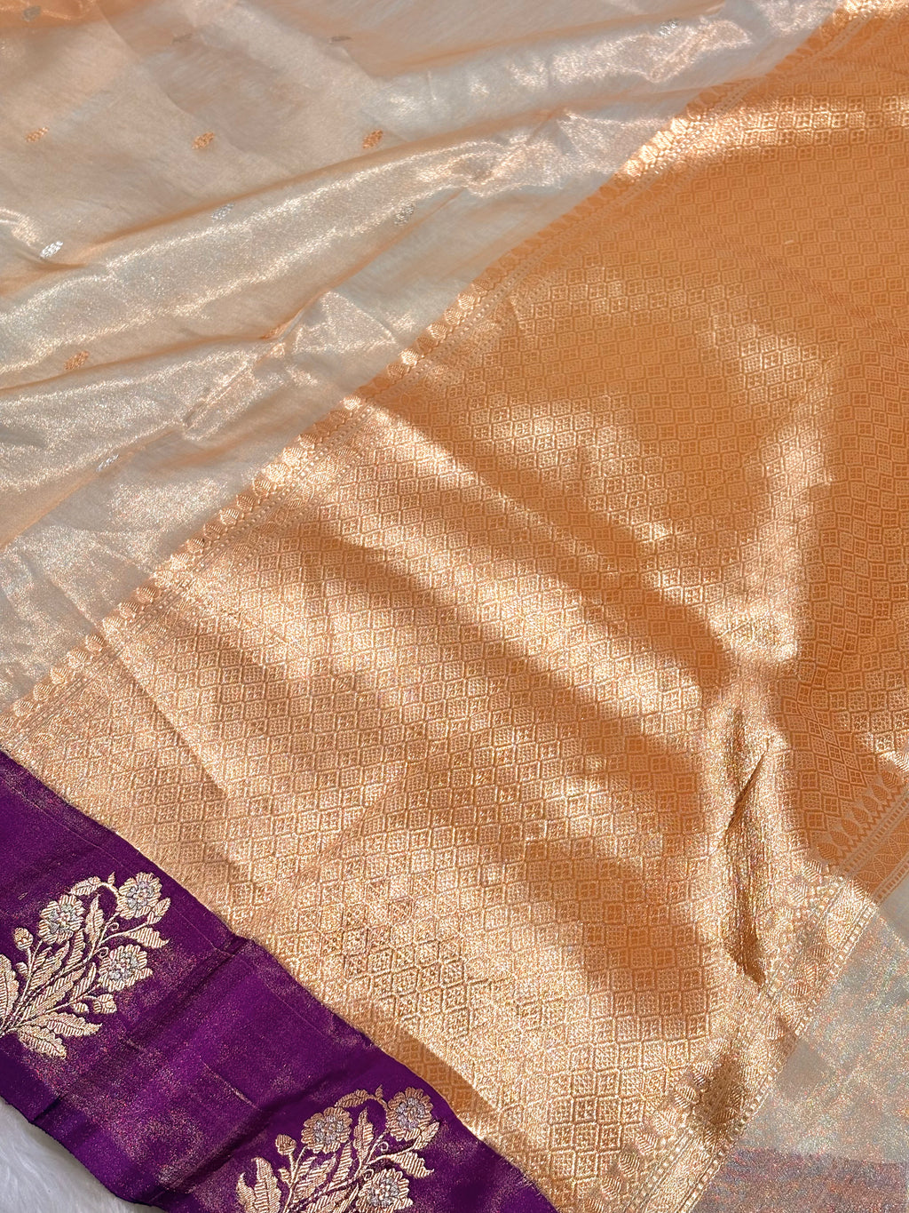 Pure Tishu Silk Alfi Handloom Banarasi Saree