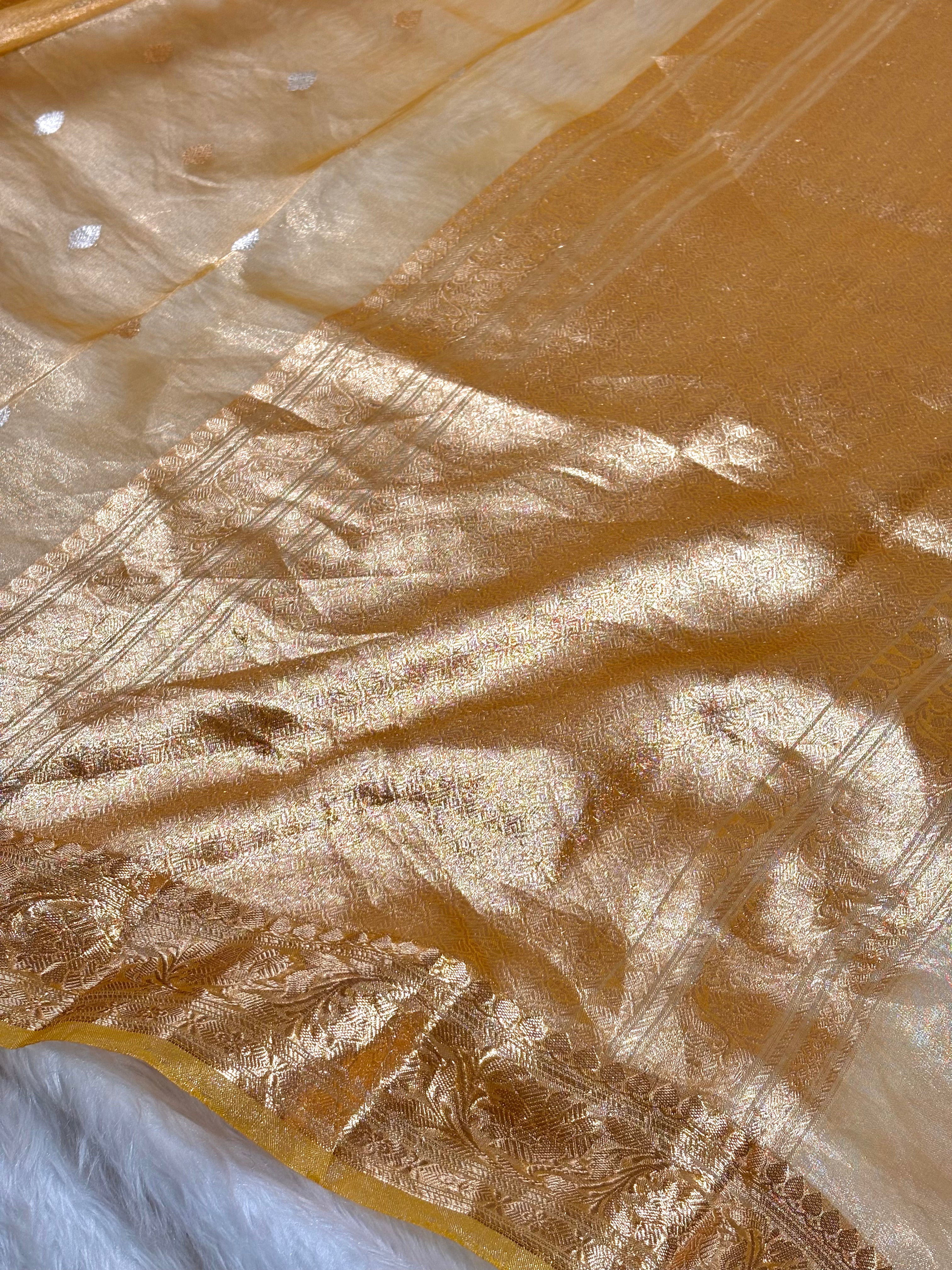 Pure Tshu Silk Alfi Handloom Banarasi Saree