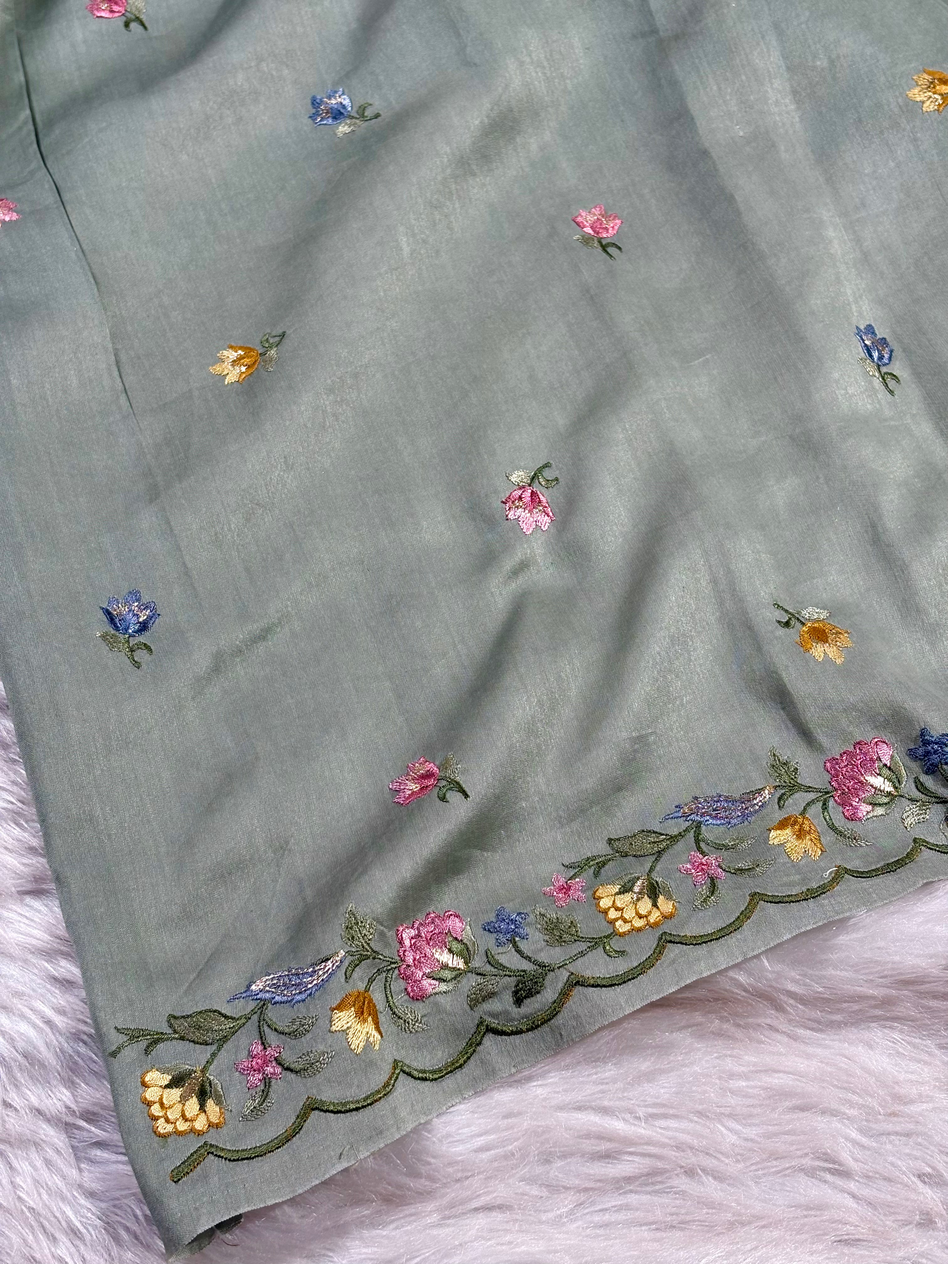 Pure Tishu Silk Embroidery Banarasi Saree
