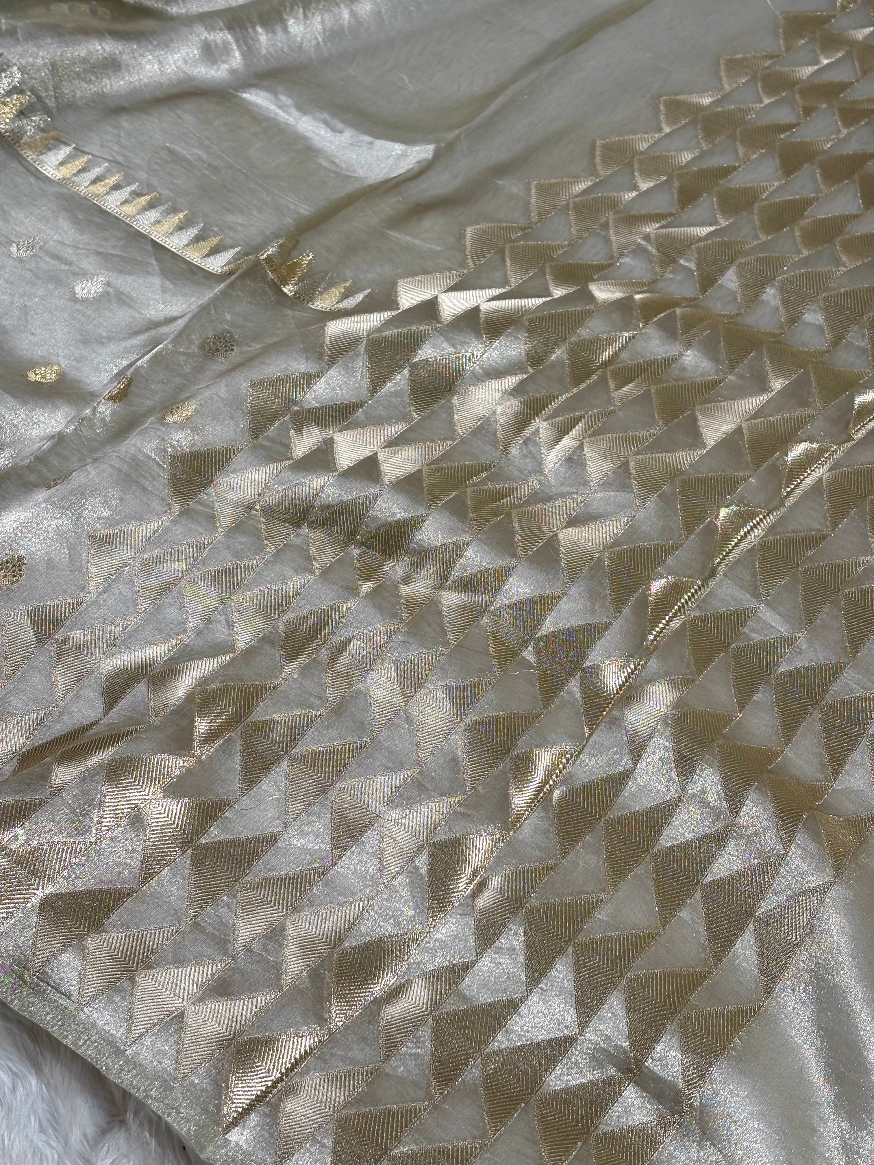 Pure TIshu Silk Alfi Banarasi Saree