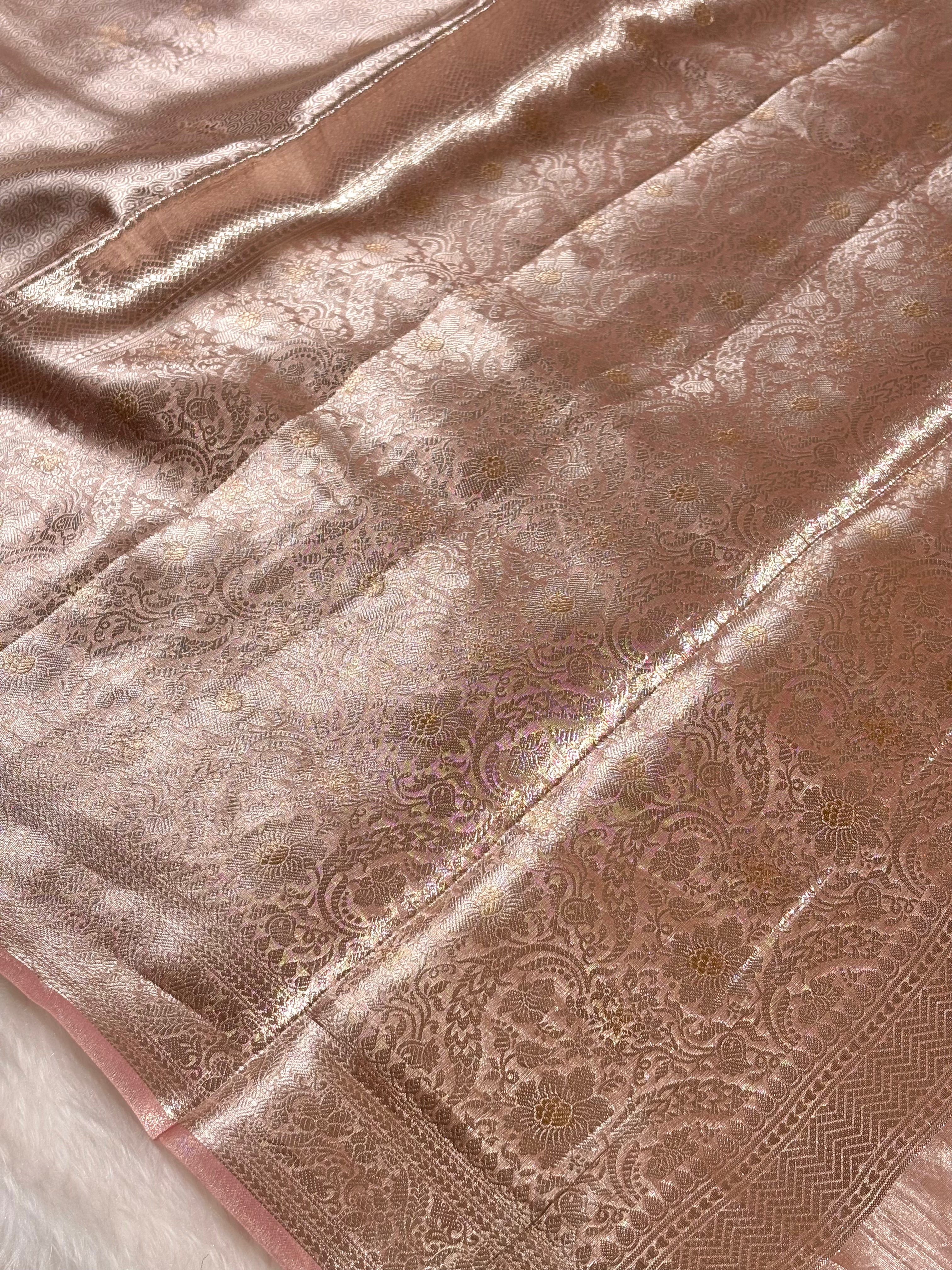 Pure Molten Tishu Alfi Banarasi Saree