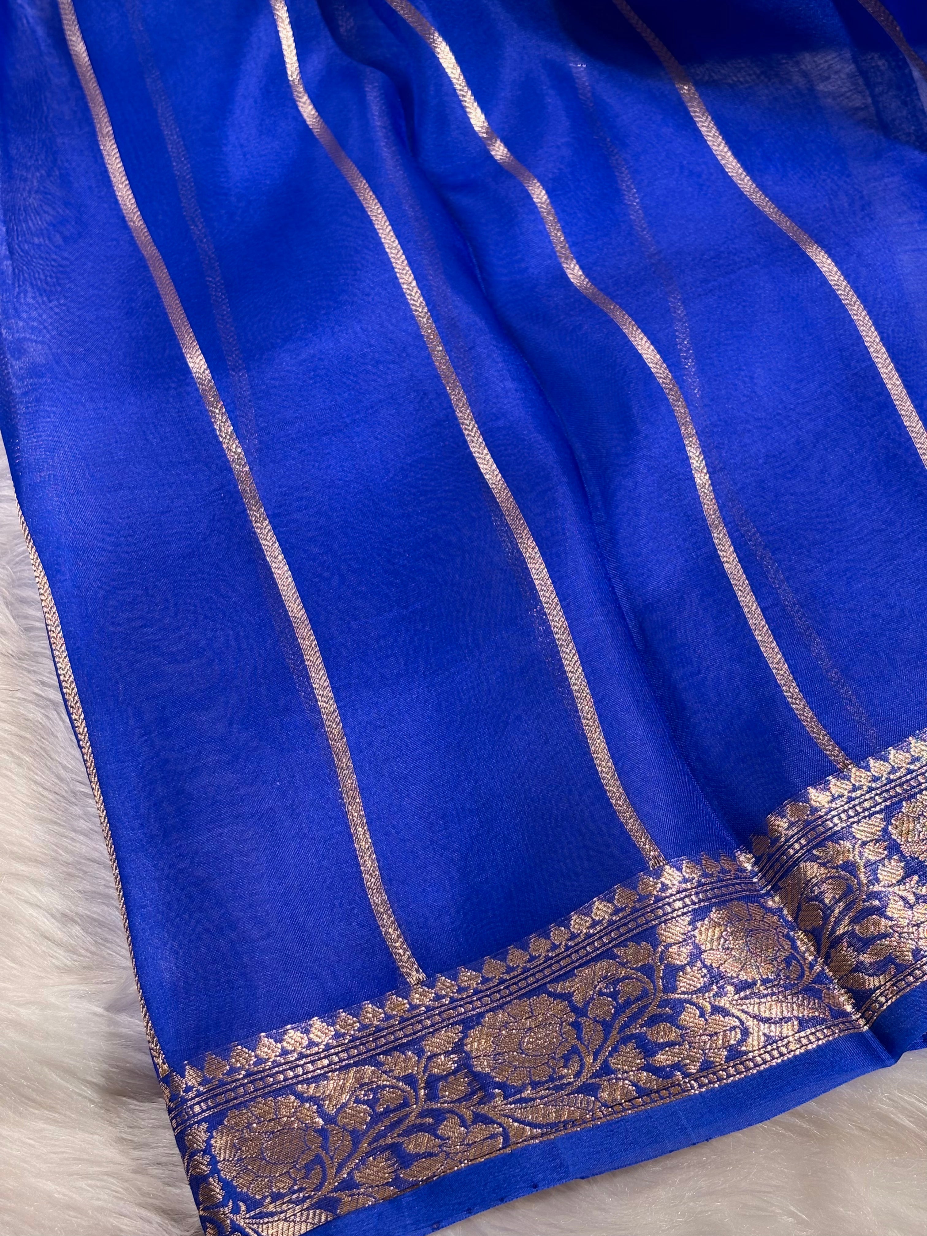Pure Kora Organza Handloom Banarasi Saree