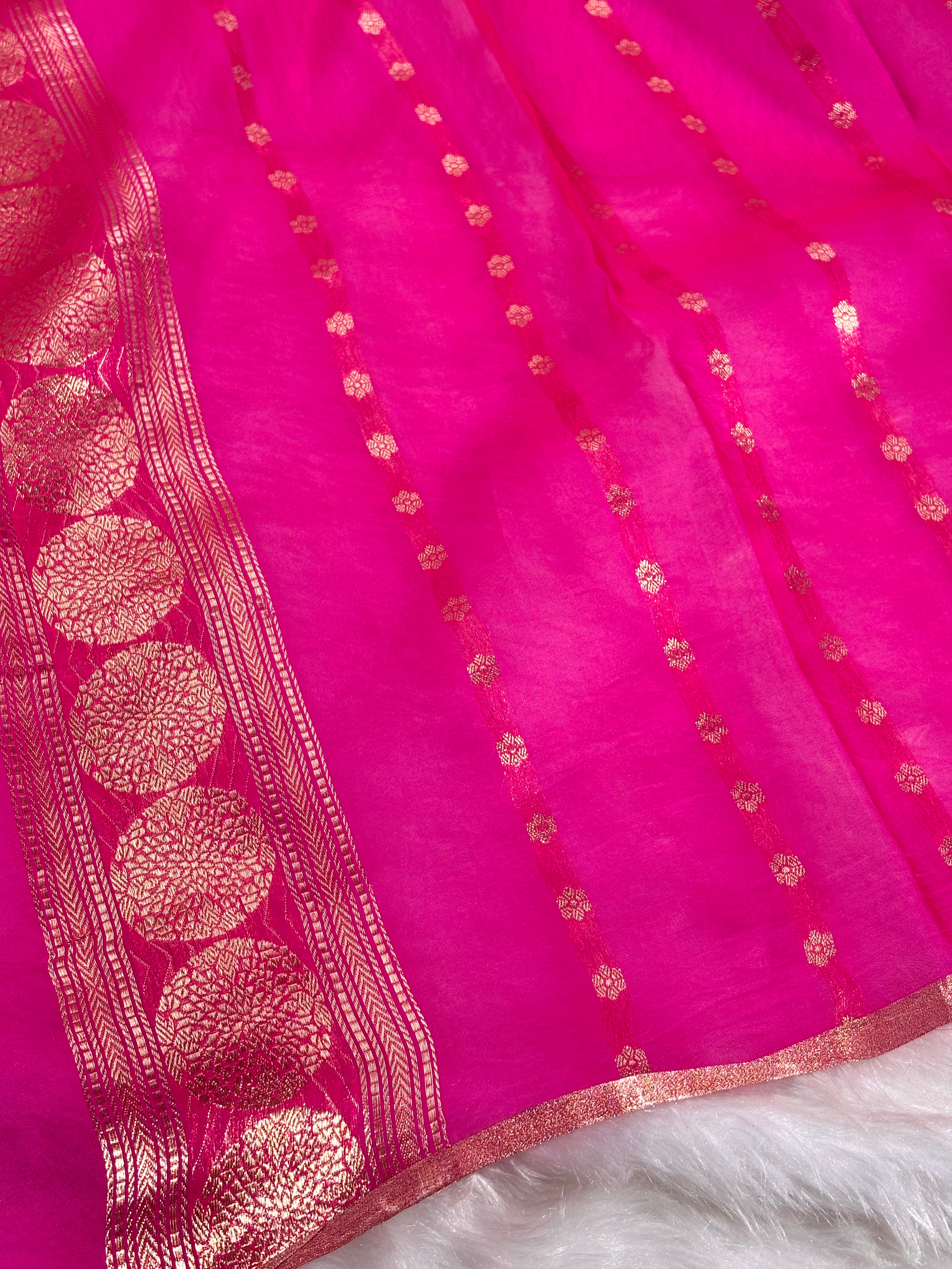 Pure Kora Organza Handloom Banarasi Saree