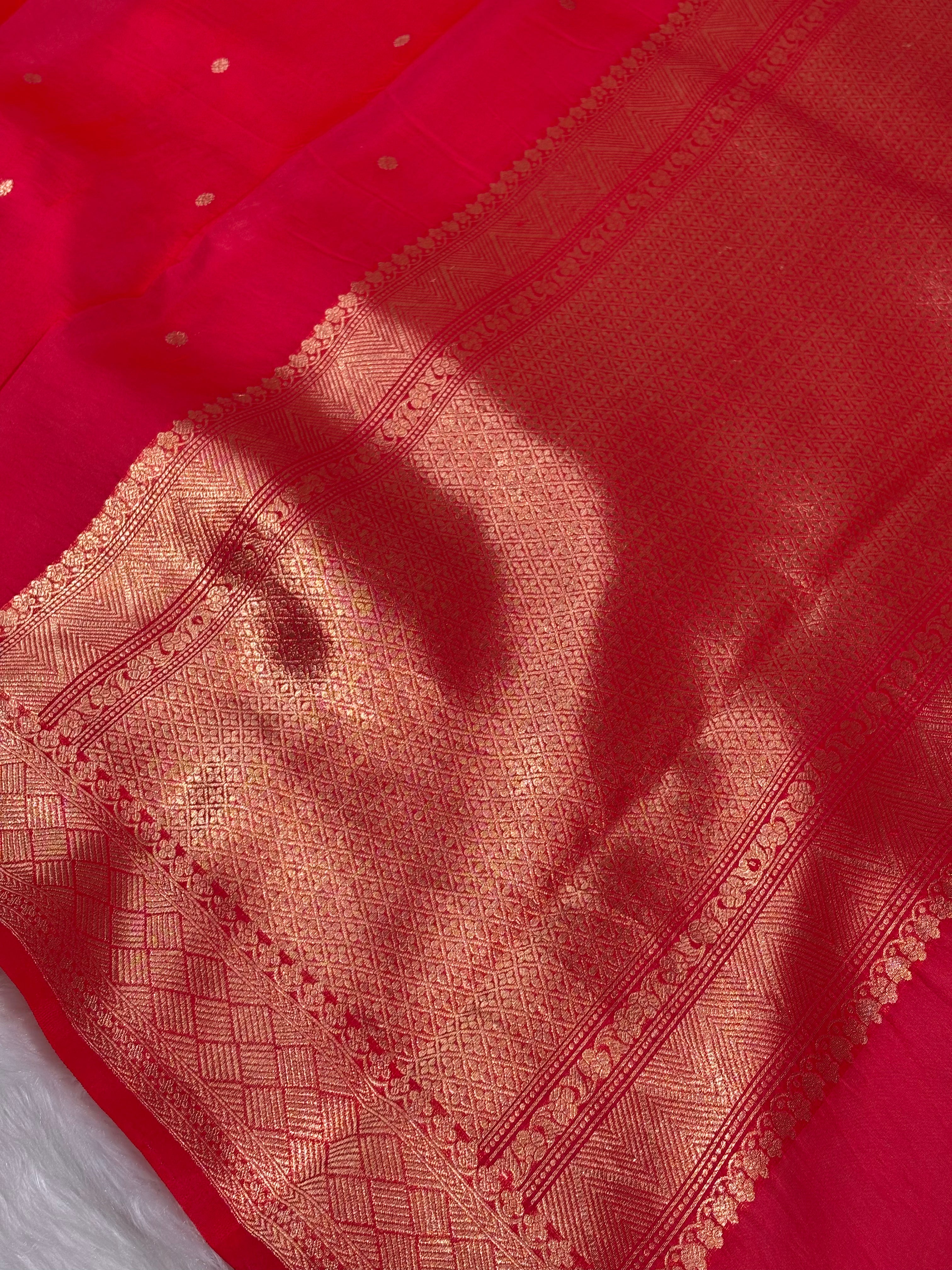 Pure Kora Organza Handloom Banarasi Saree
