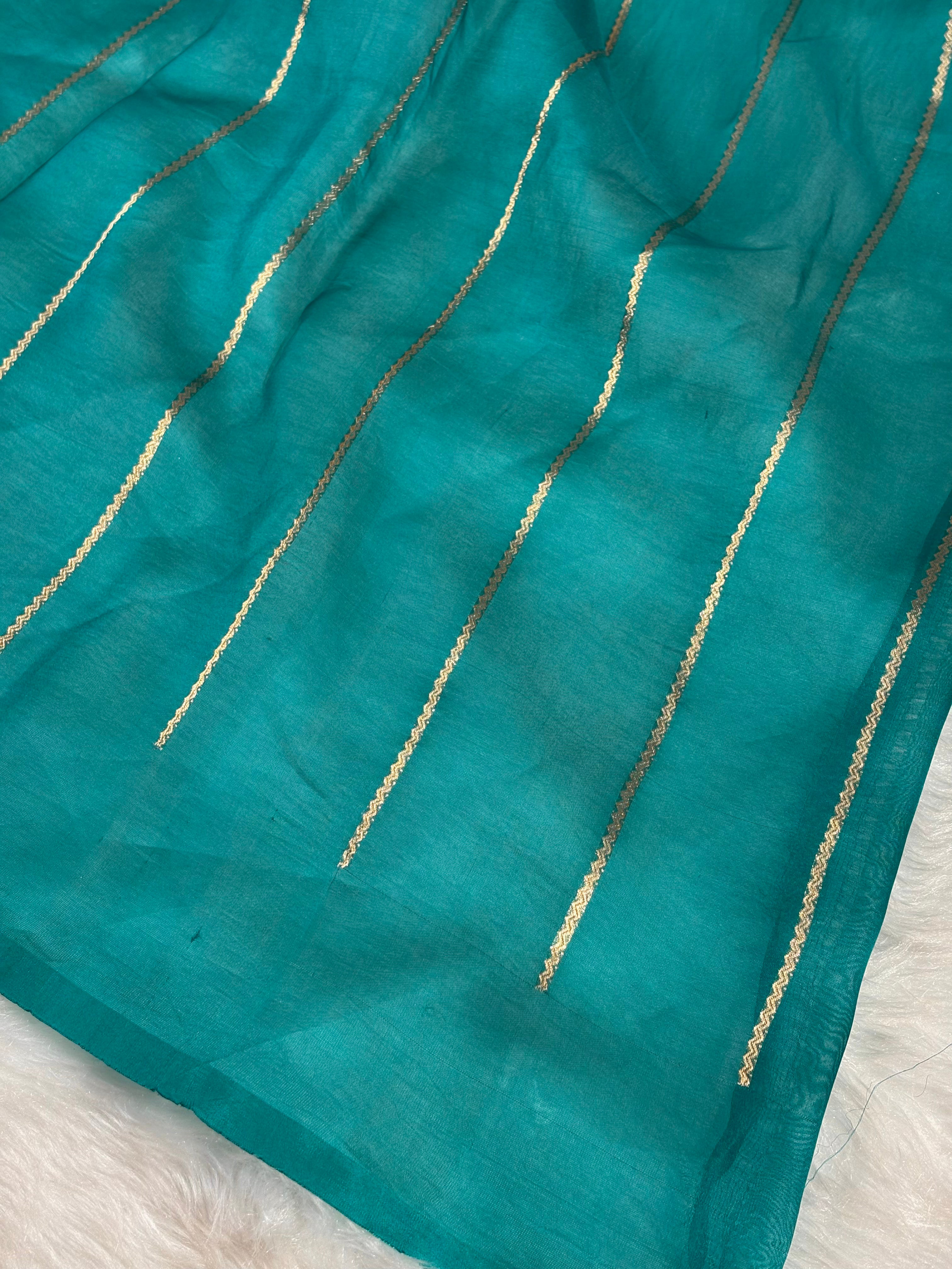Pure Kora Organza Handloom Banarasi Saree