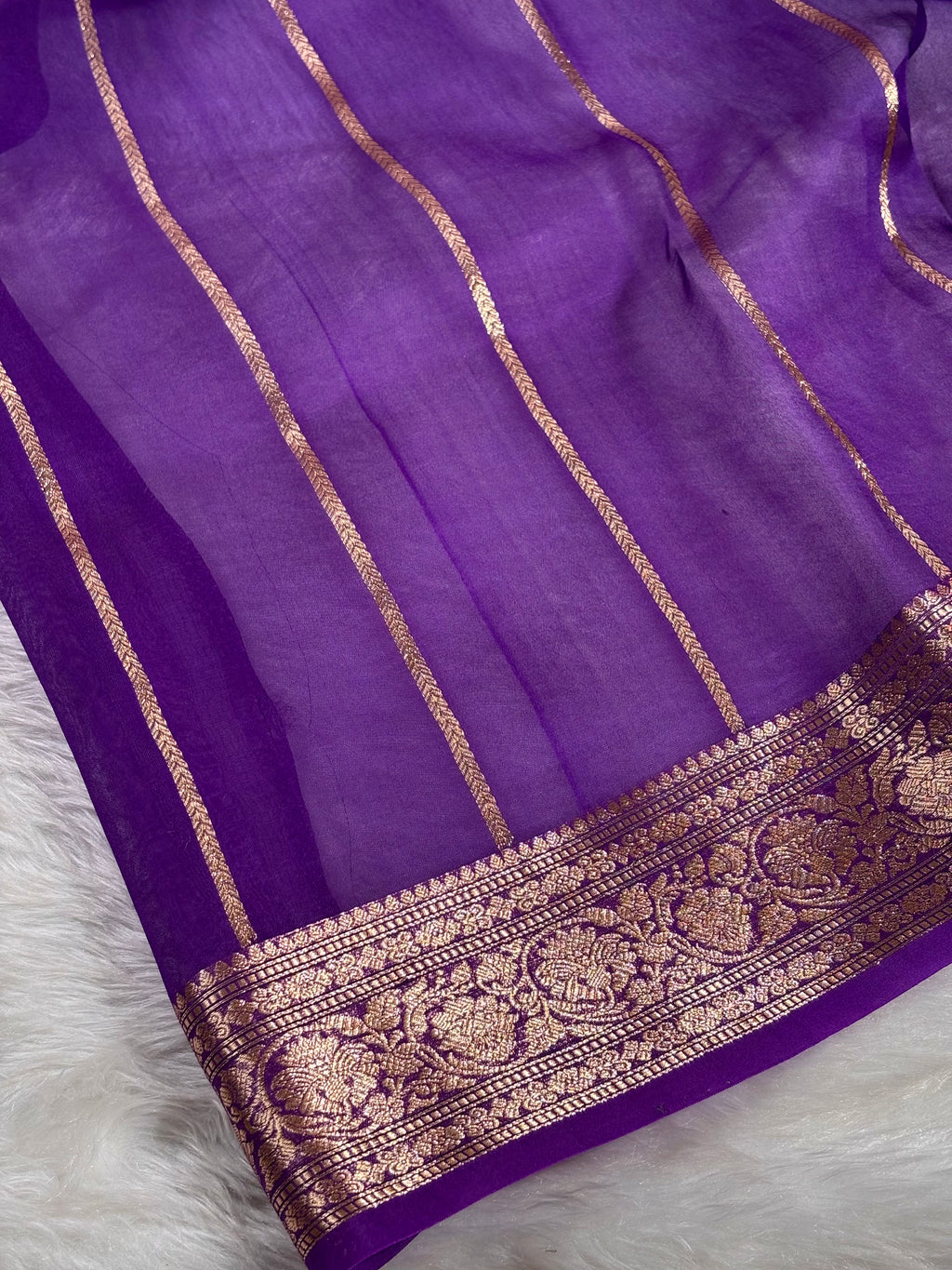 Pure Kora Organza Handloom Banarasi Saree