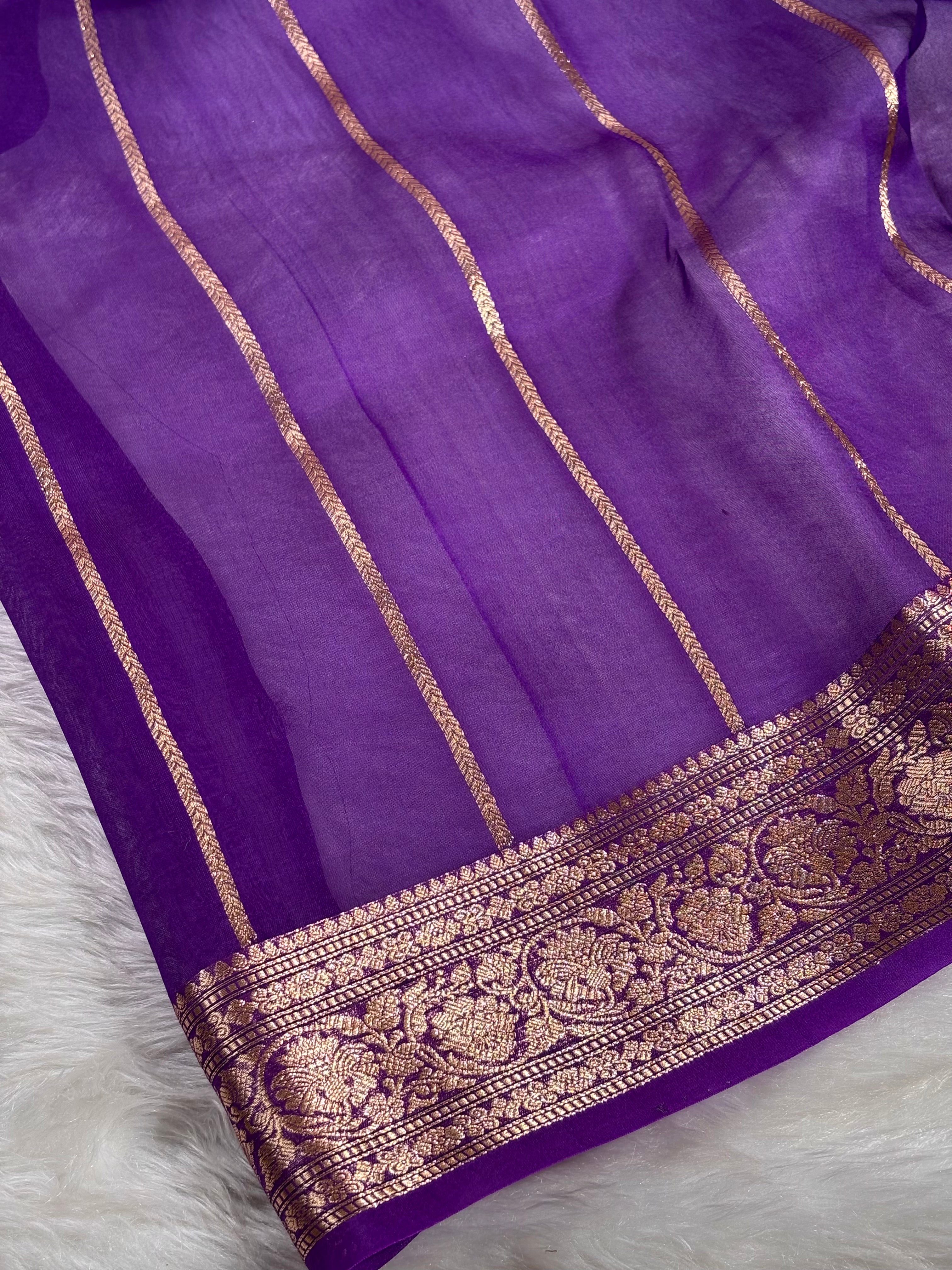 Pure Kora Organza Handloom Banarasi Saree
