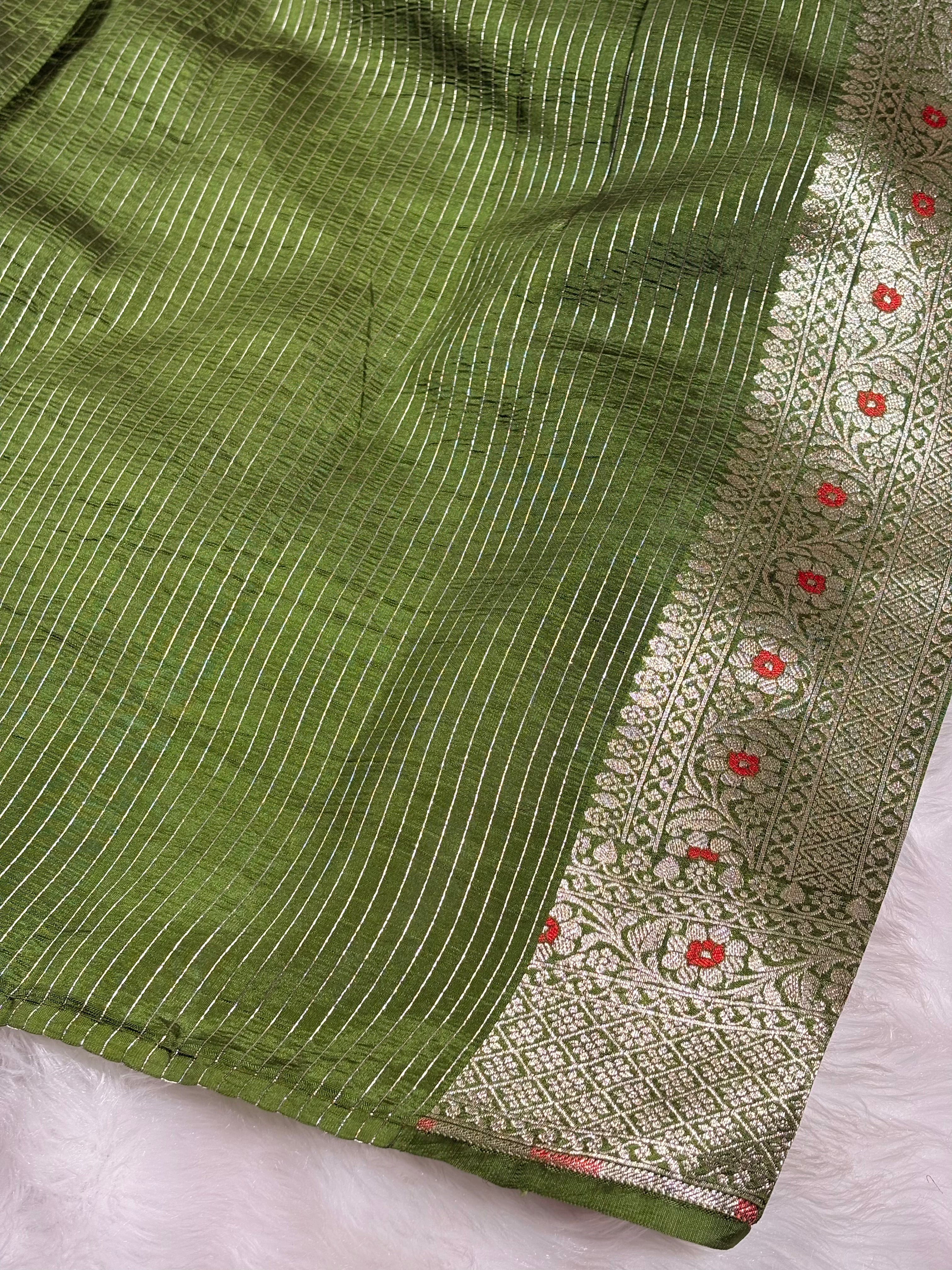 Pure Katan Silk Alfi Banarasi Saree