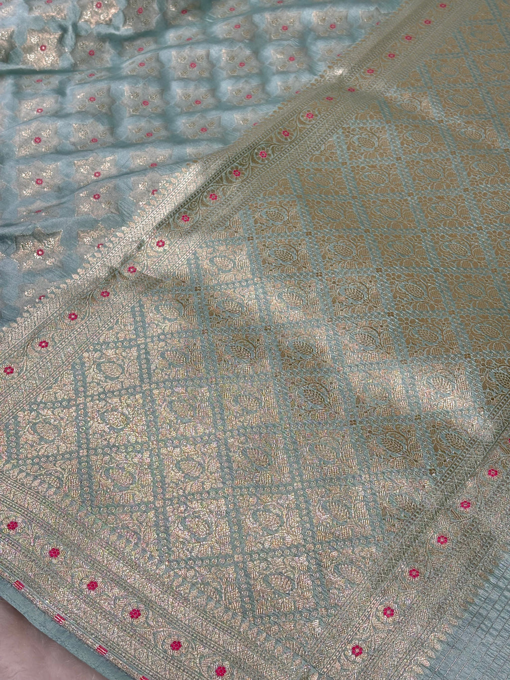 Pure Katan Silk Alfi Banarasi Saree
