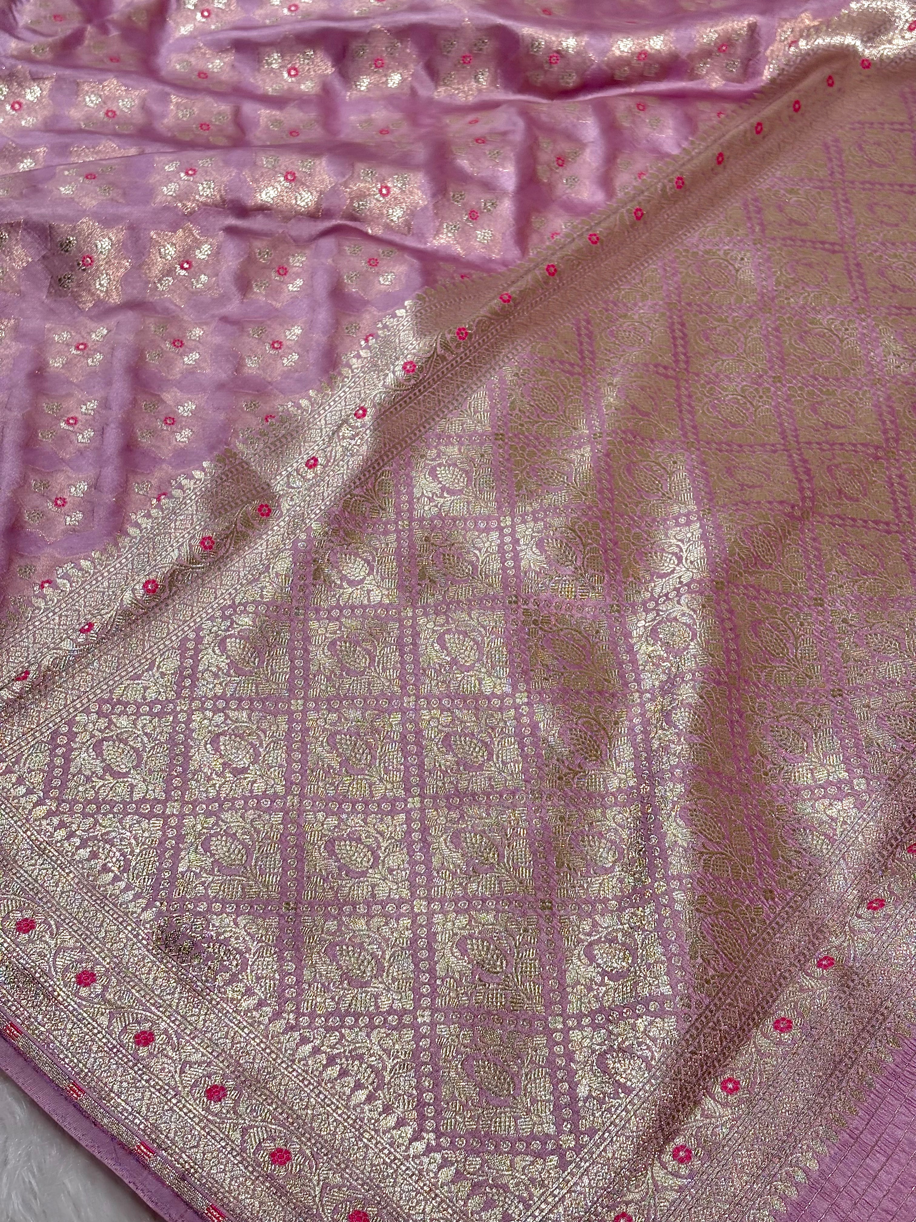 Pure Katan Silk Alfi Banarasi Saree