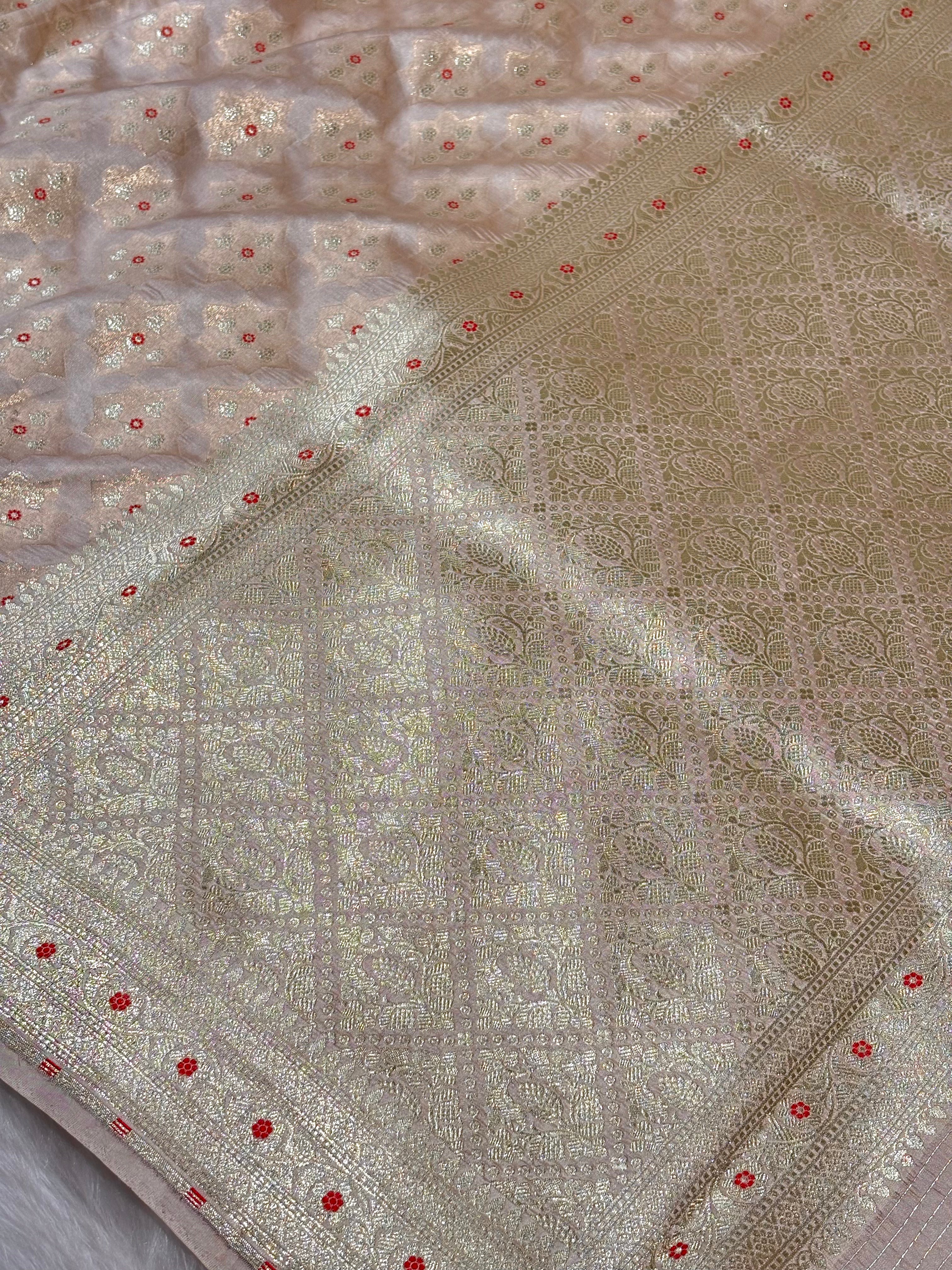 Pure Katan Silk Alfi Banarasi Saree
