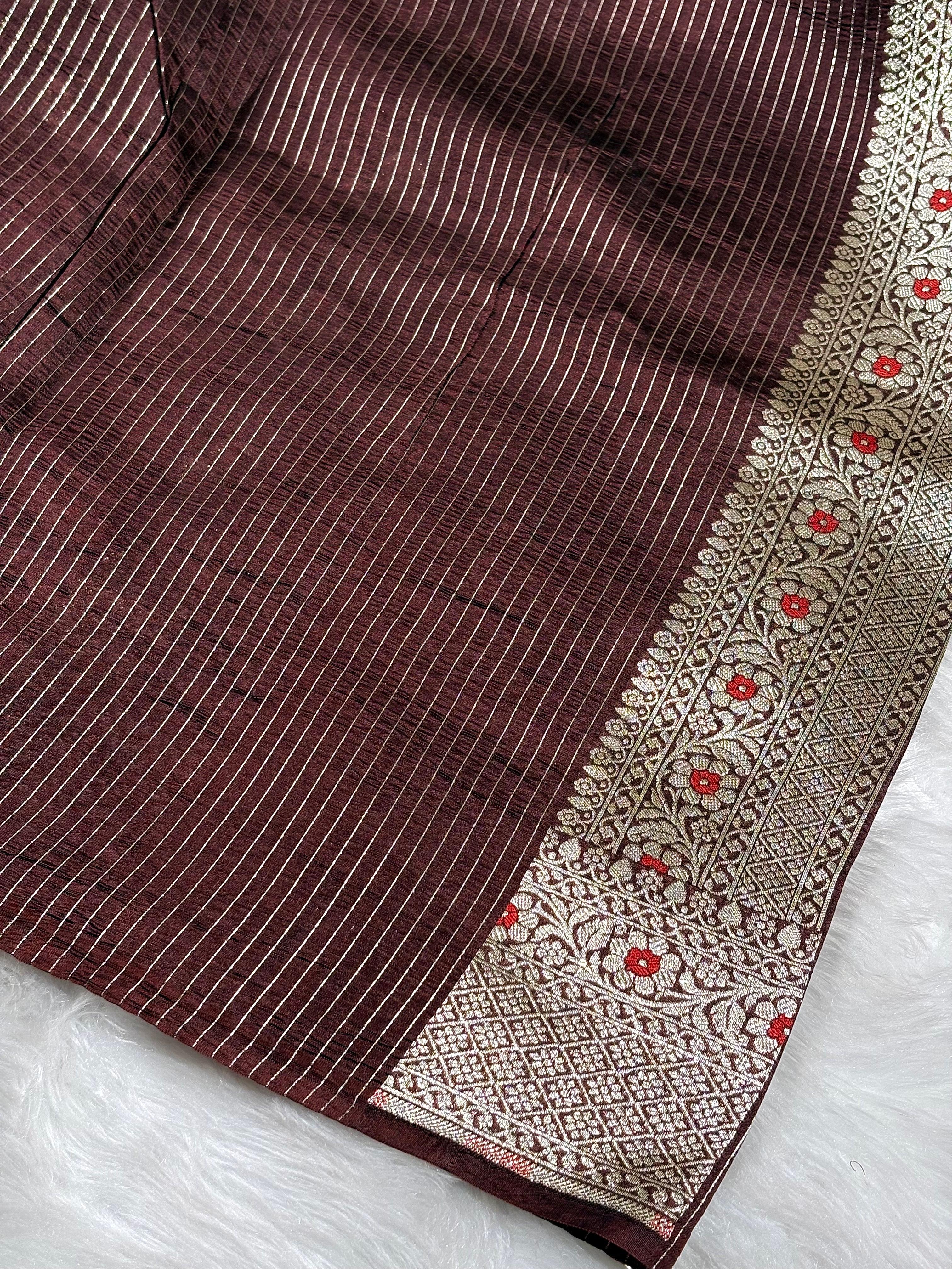 Pure Katan Silk Alfi Banarasi Saree