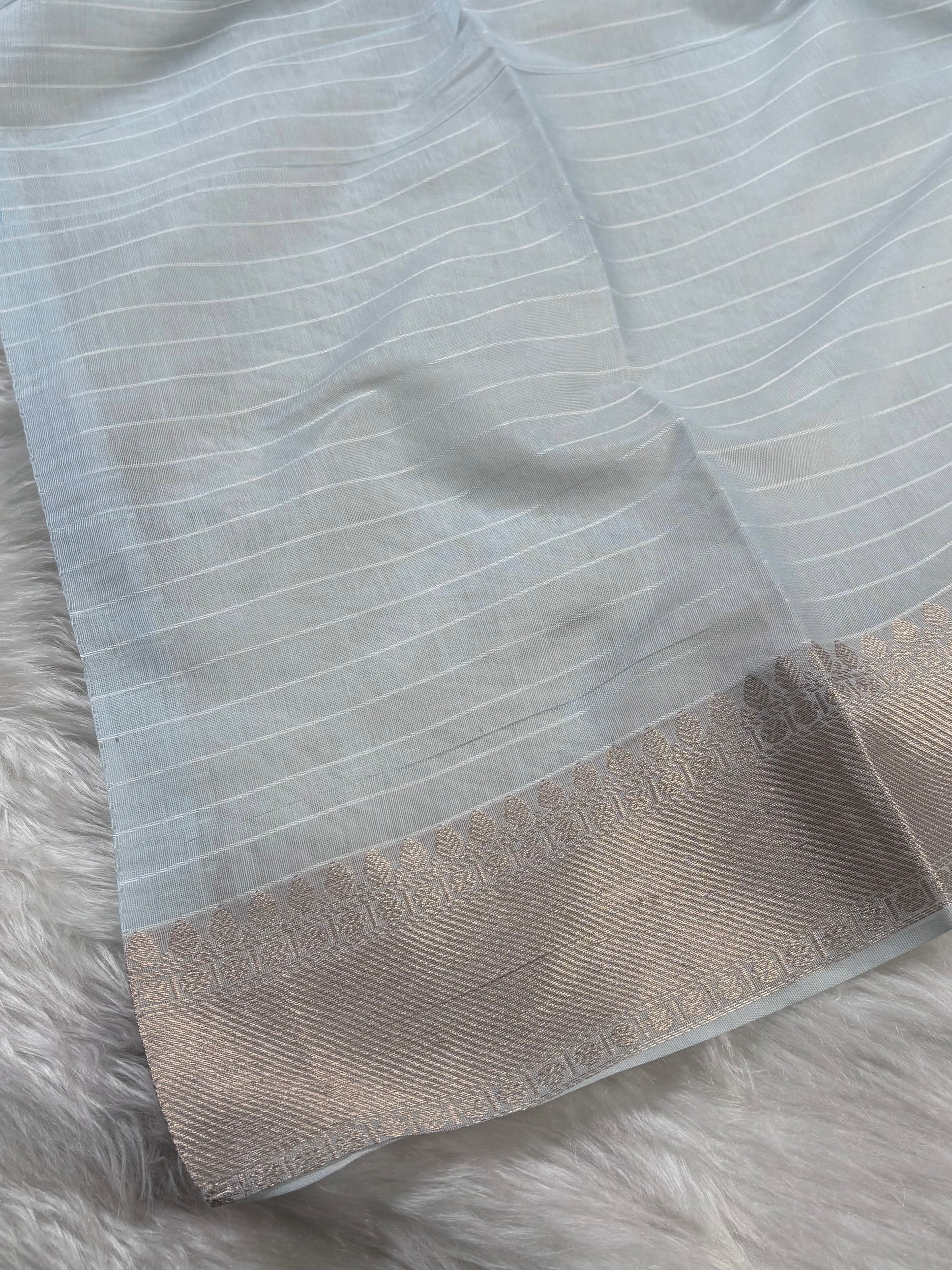 Cotton Checks Banarasi Saree