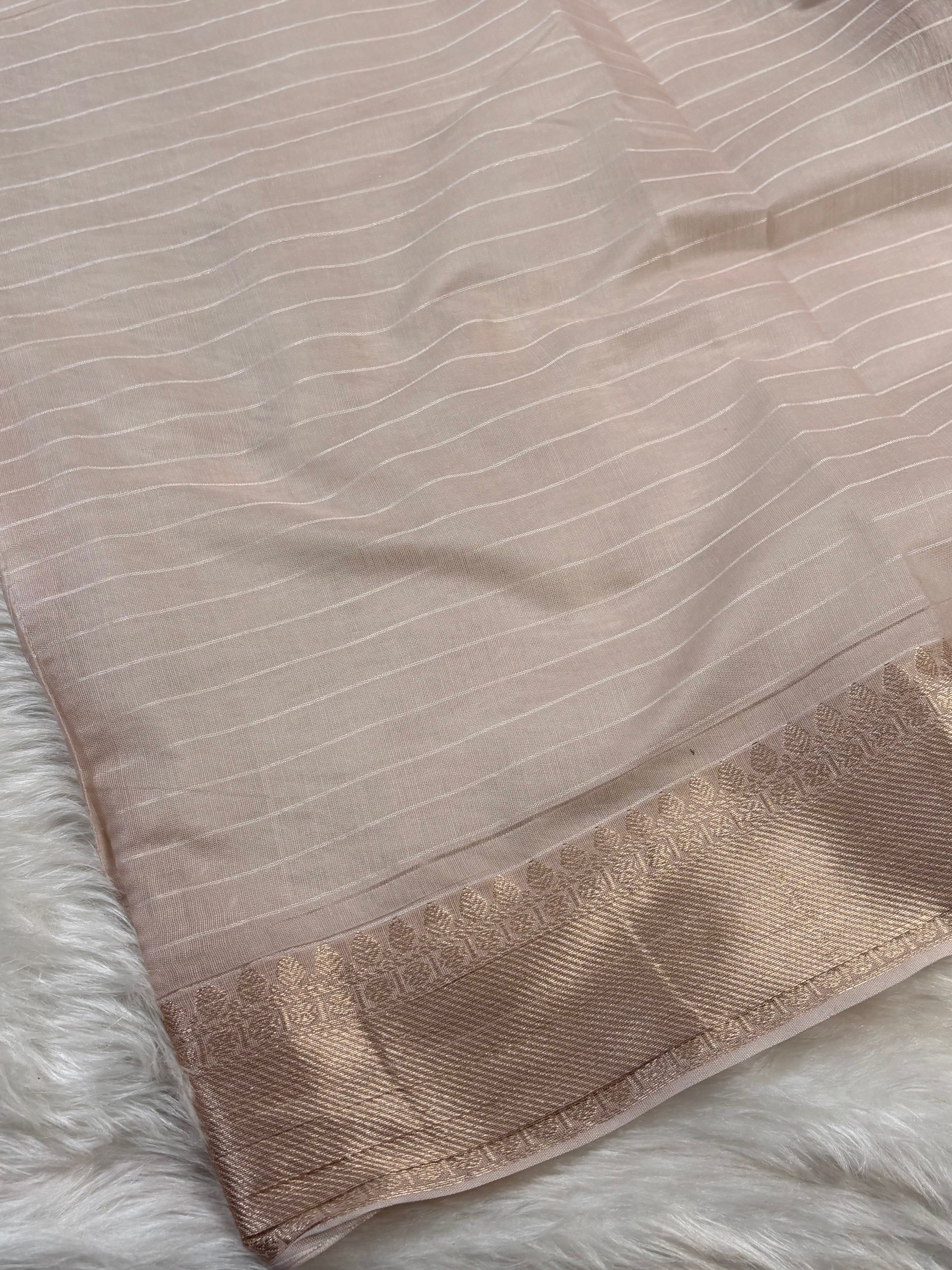 Cotton Checks Banarasi Saree