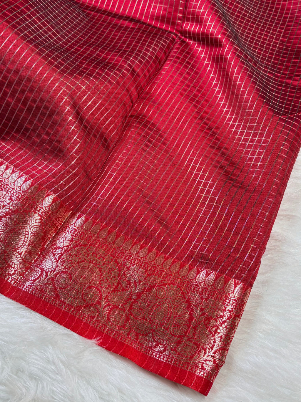 Katan Checks Banarasi Saree