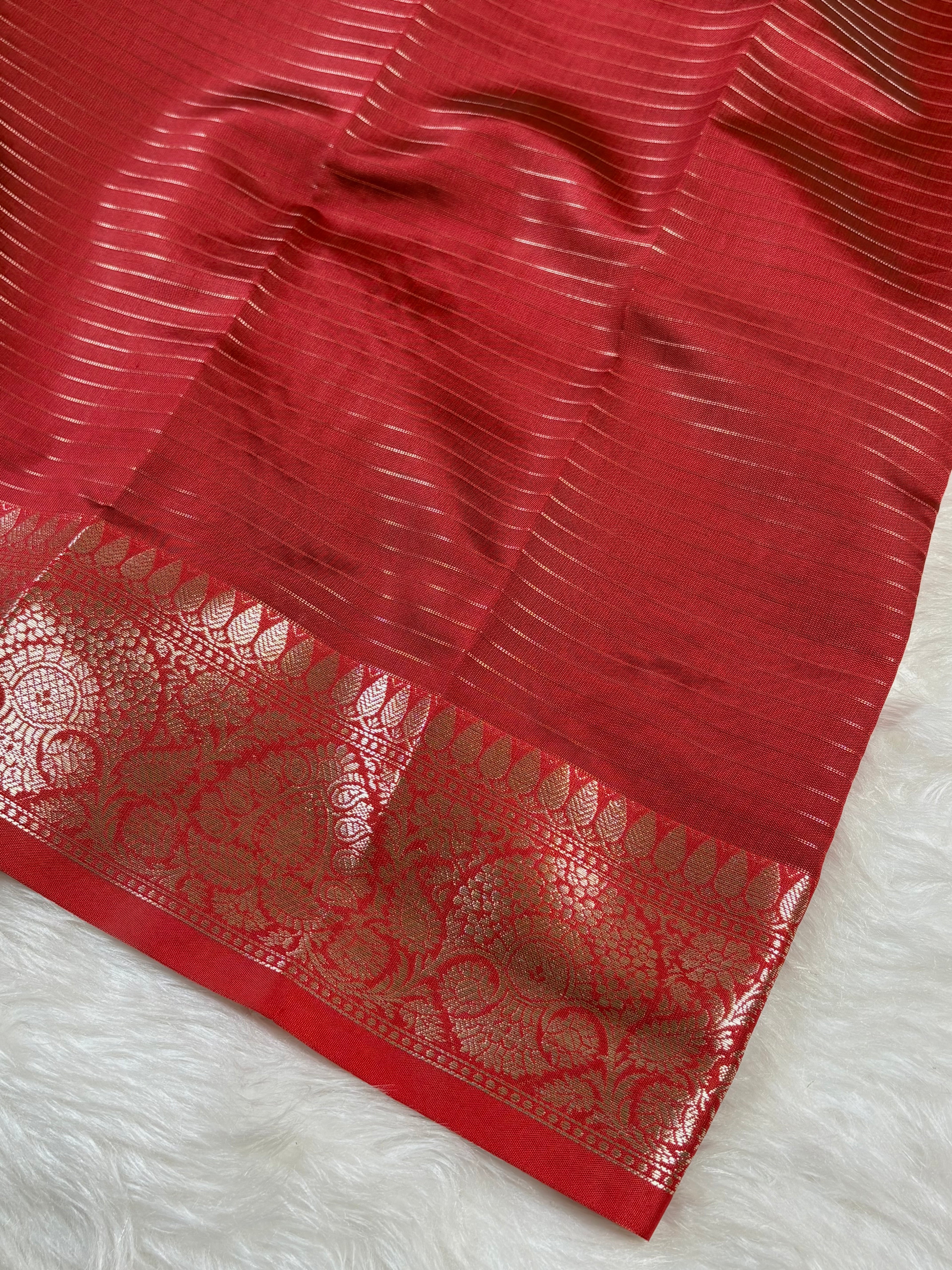 Katan Checks Banarasi Saree