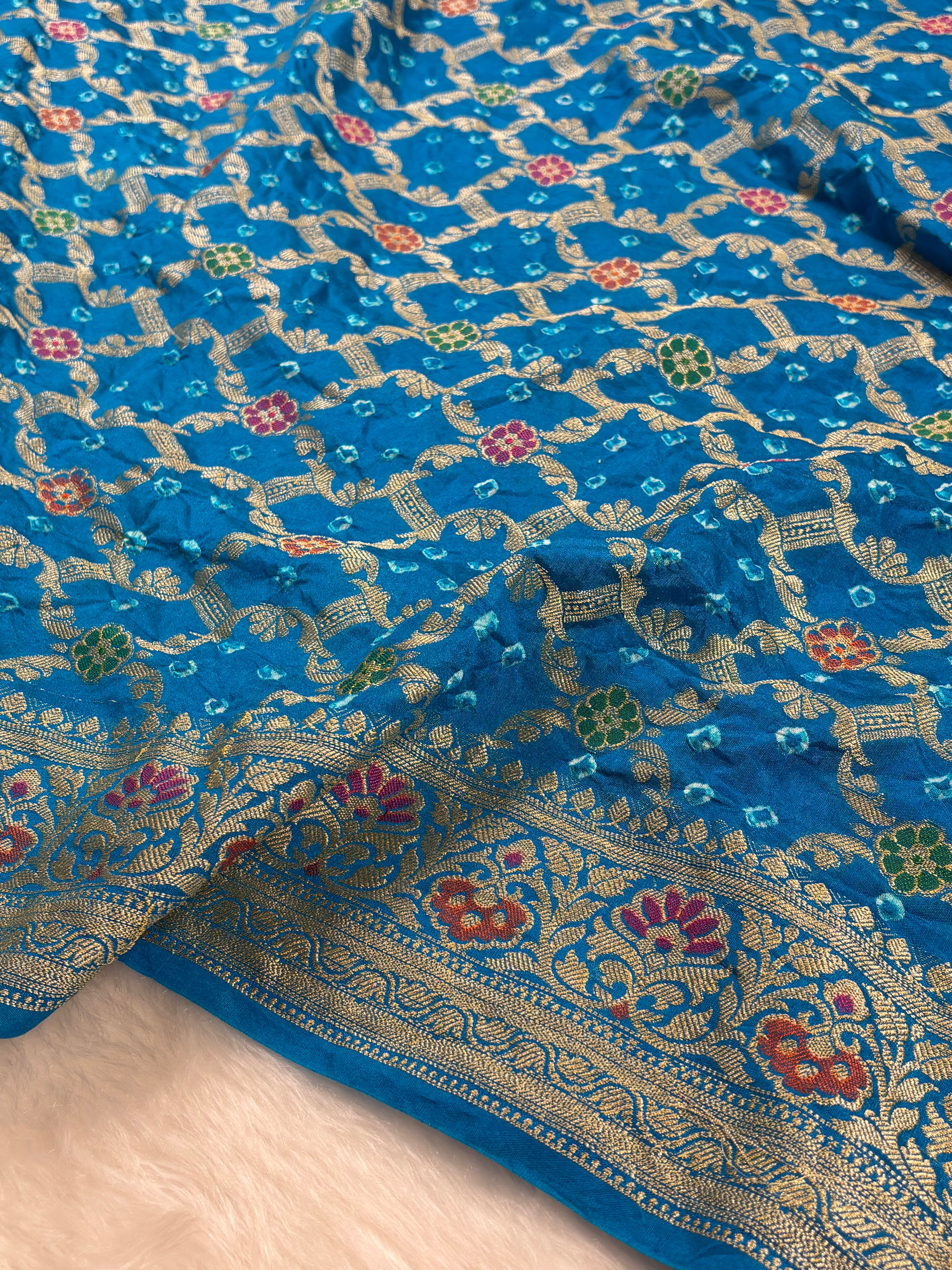 Banarasi Georgette Bandhani Saree
