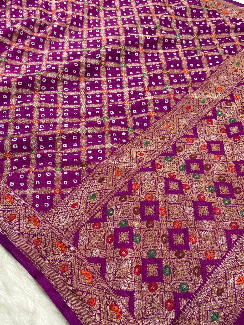 Banarasi Georgette Bandhani Saree
