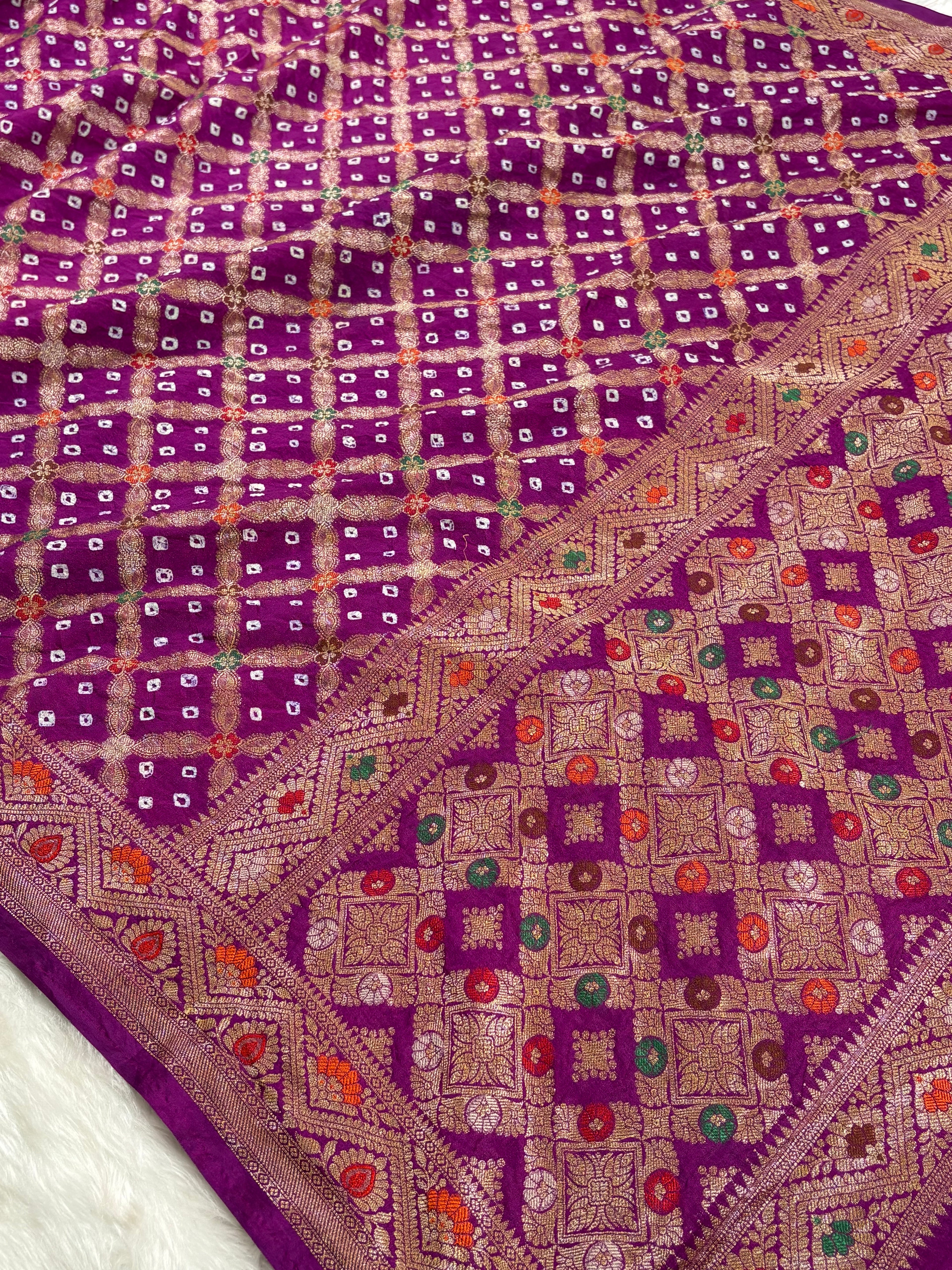 Banarasi Georgette Bandhani Saree