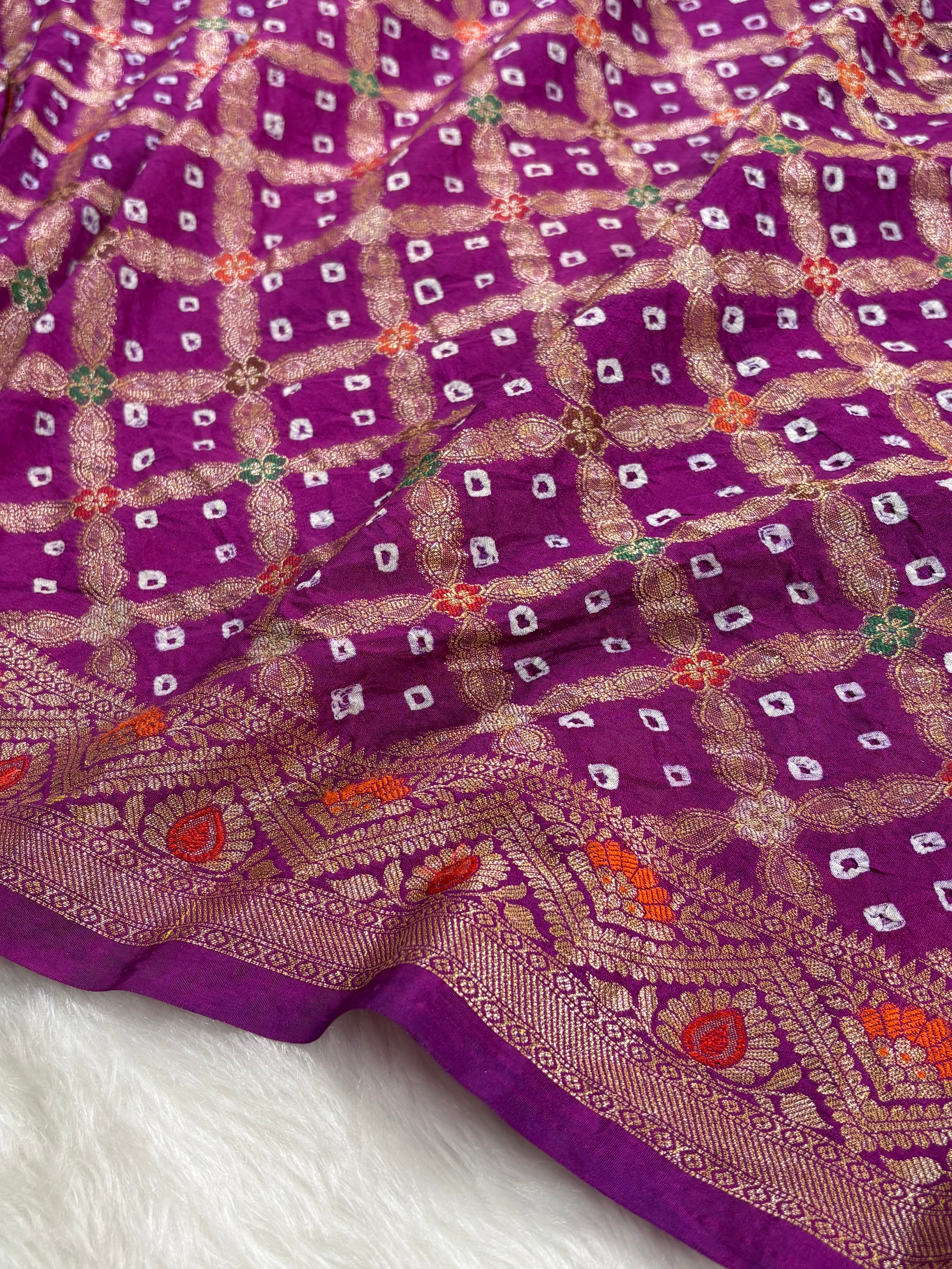 Banarasi Georgette Bandhani Saree