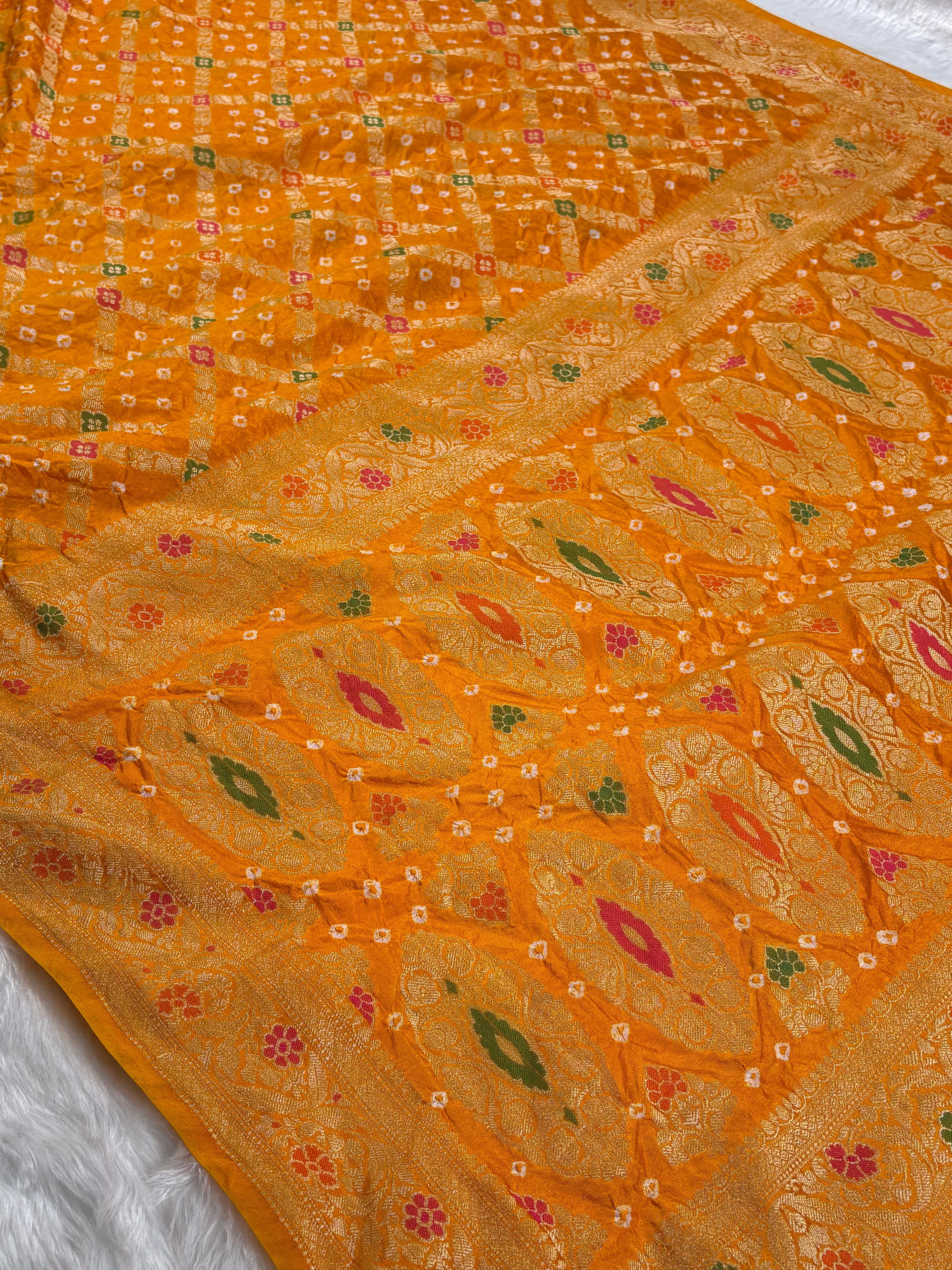 Banarasi Georgette Bandhani Saree