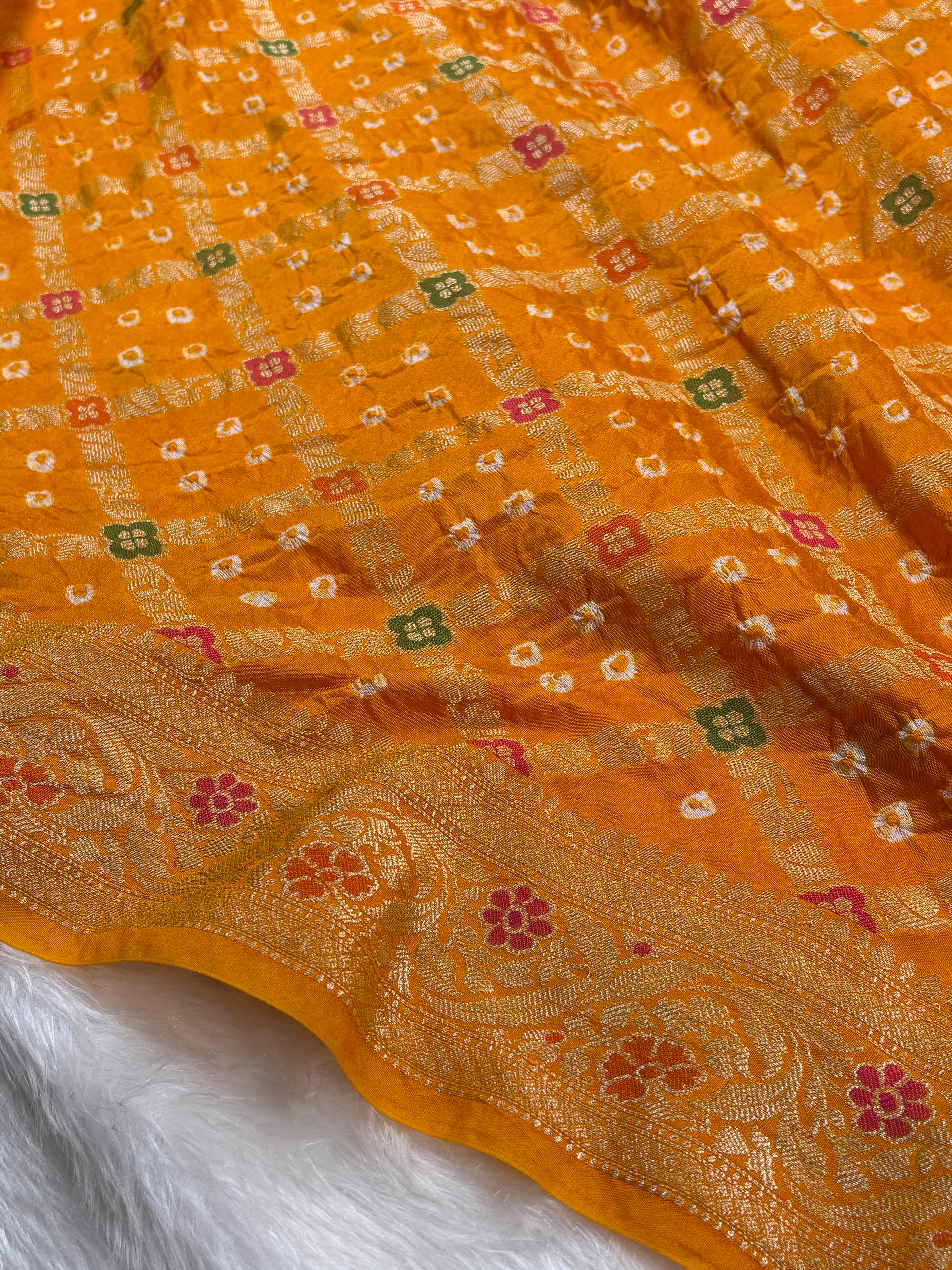 Banarasi Georgette Bandhani Saree