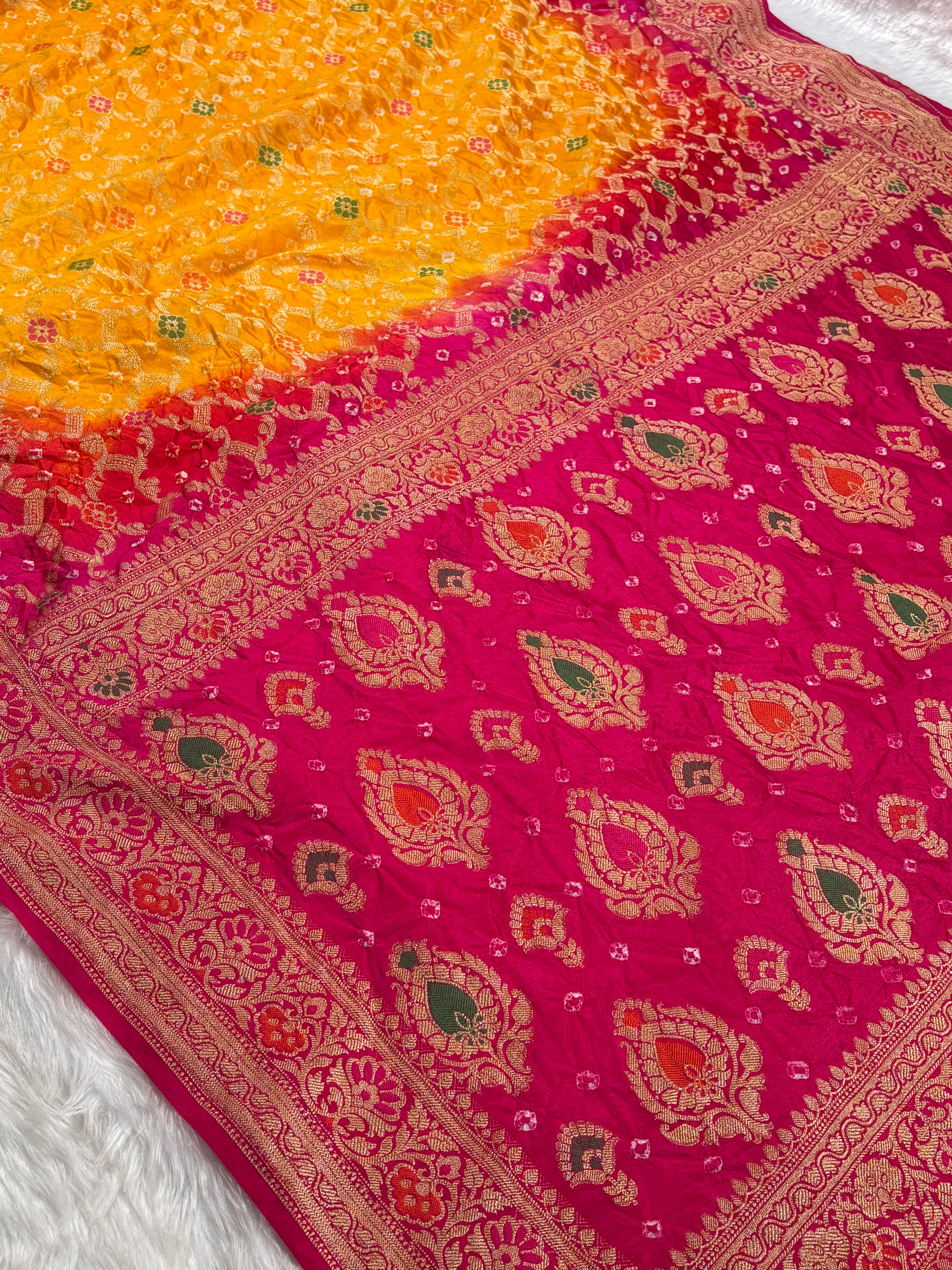 Banarasi Georgette Bandhani Saree