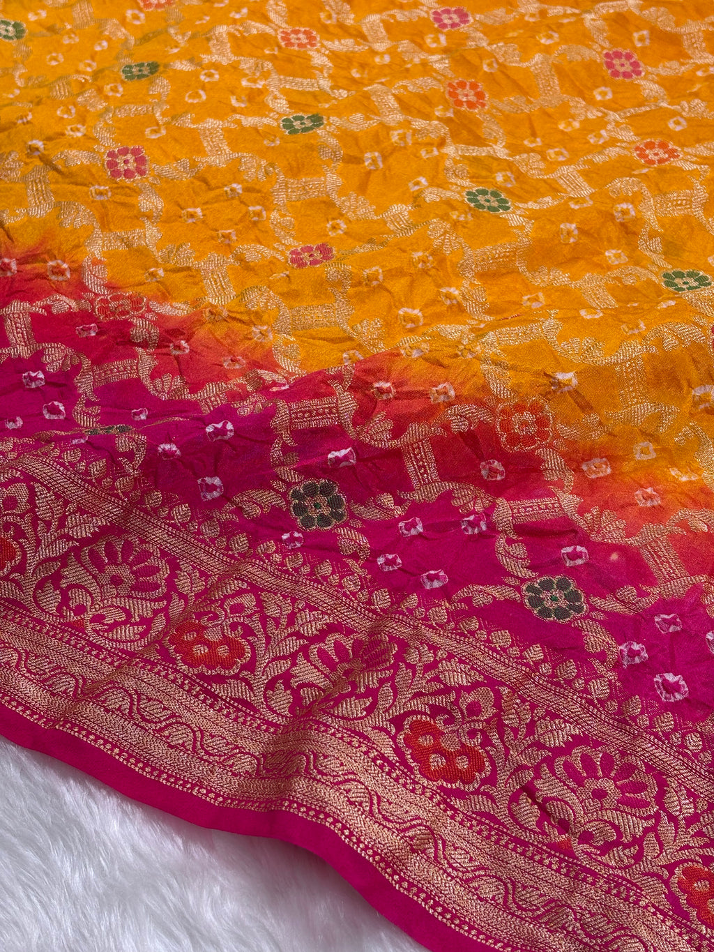Banarasi Georgette Bandhani Saree