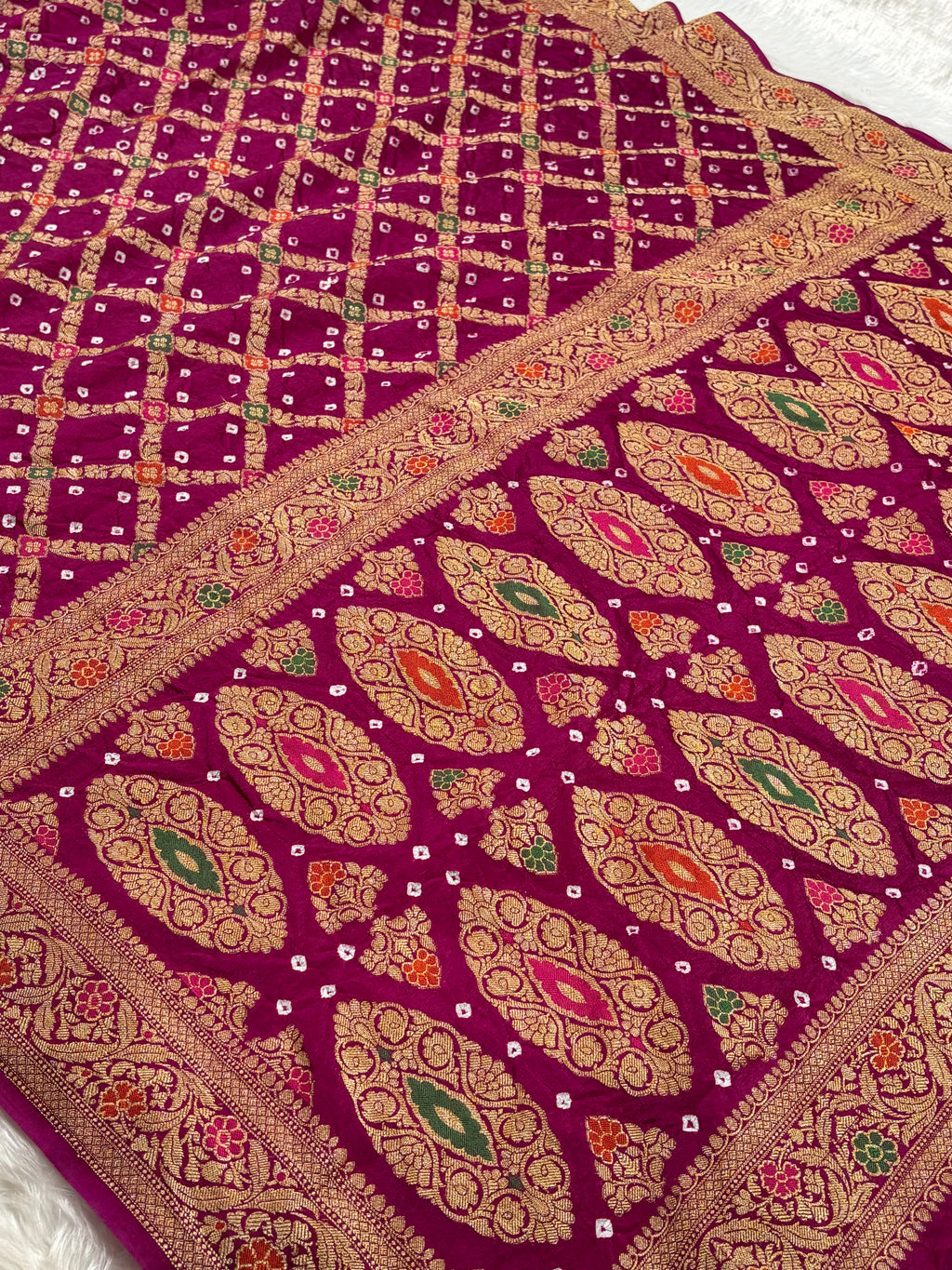 Banarasi Georgette Bandhani Saree