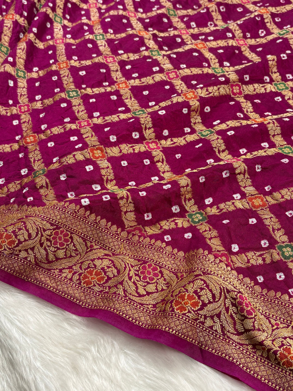 Banarasi Georgette Bandhani Saree