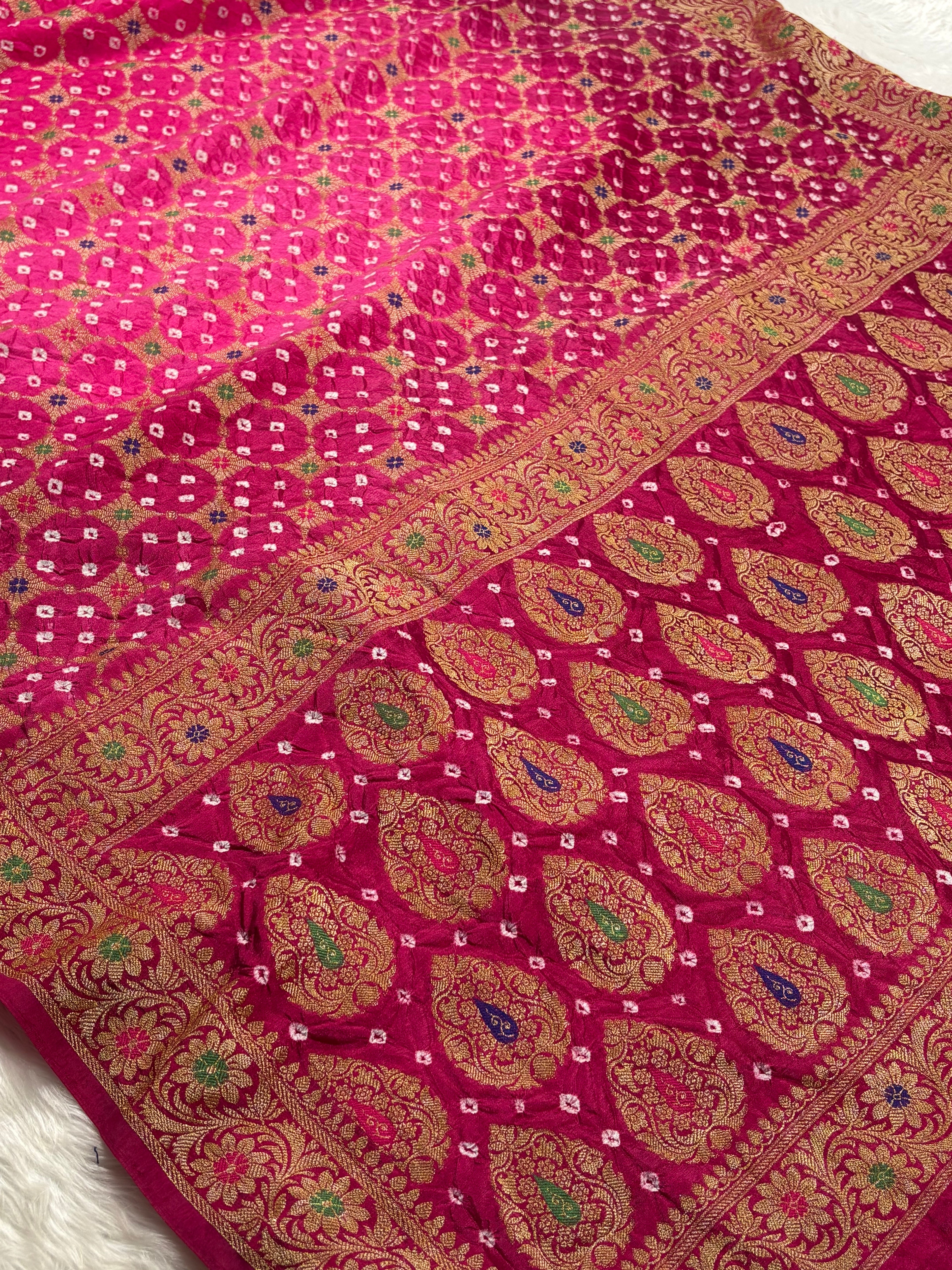 Banarasi Georgette Bandhani Saree