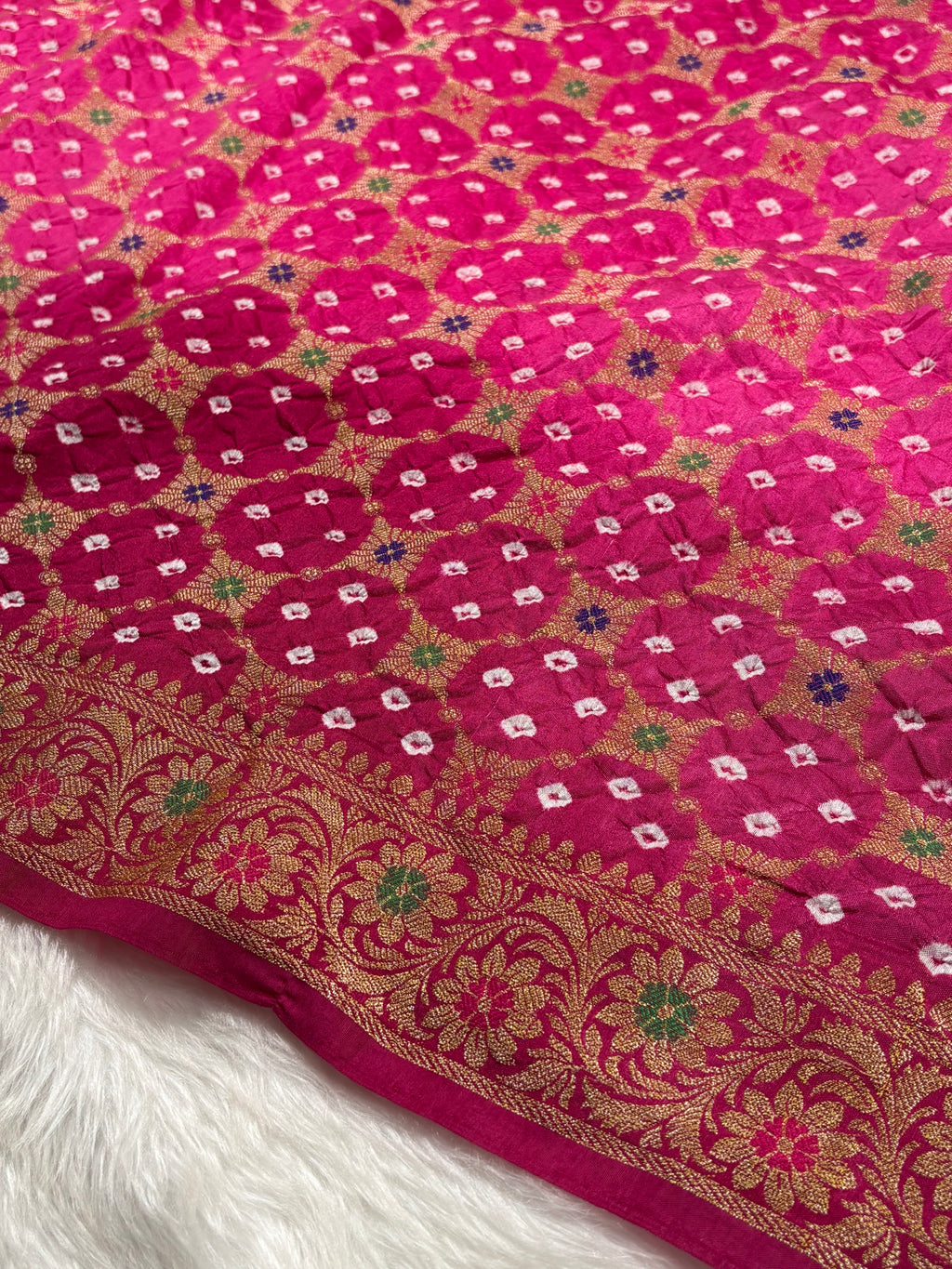 Banarasi Georgette Bandhani Saree